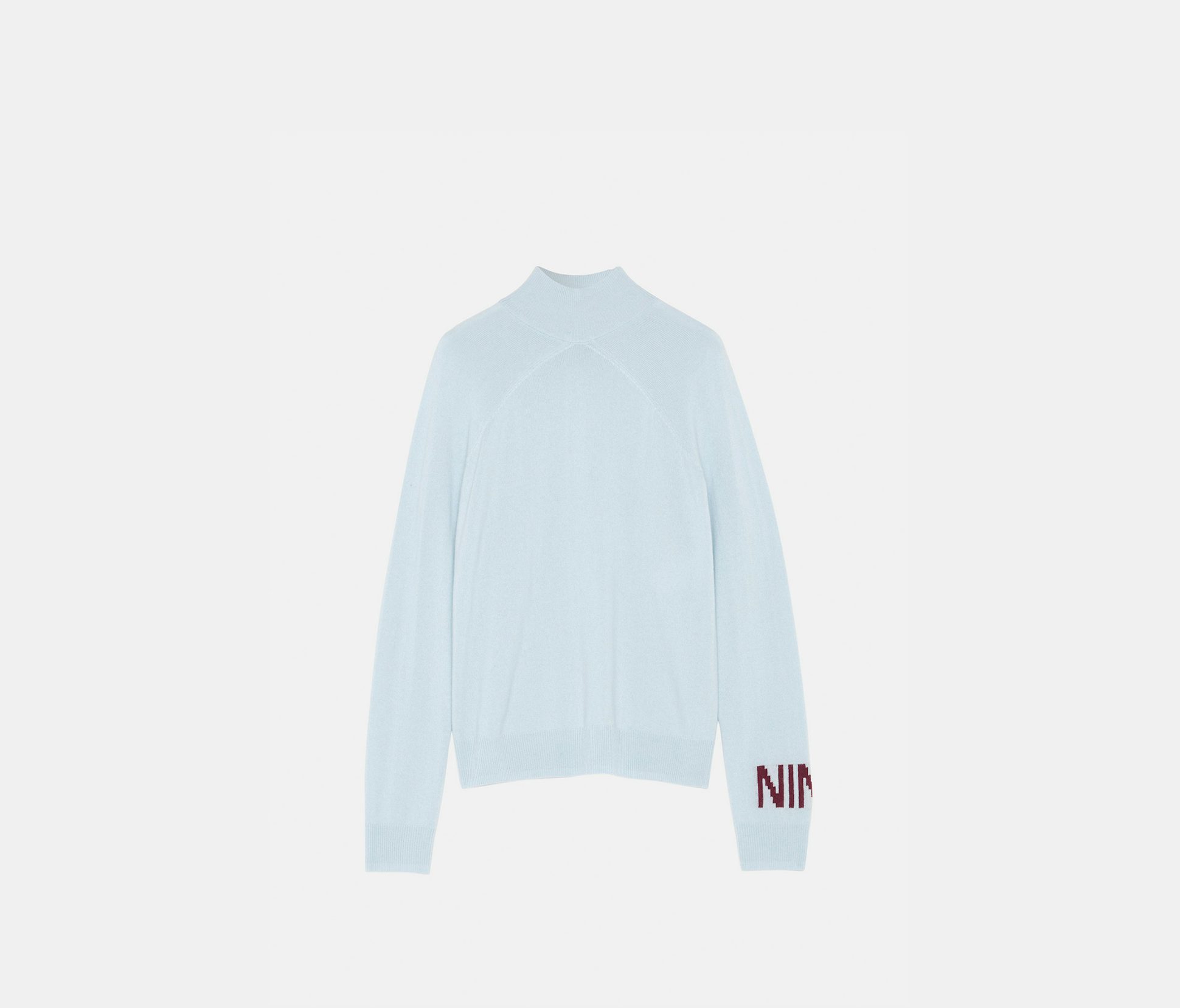 Intarsia cashmere sweater light blue - Nina Ricci