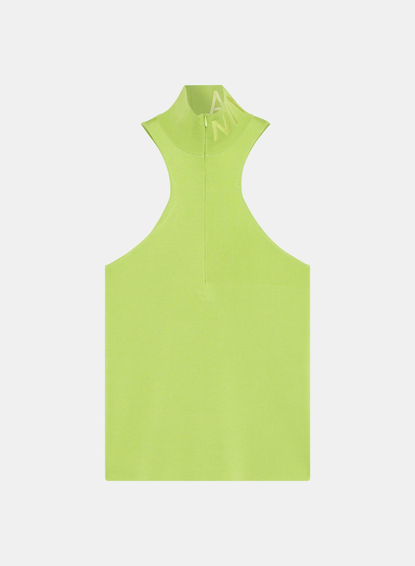 Camiseta Con Cremallera de Punto Milano Verde Limón - Nina Ricci
