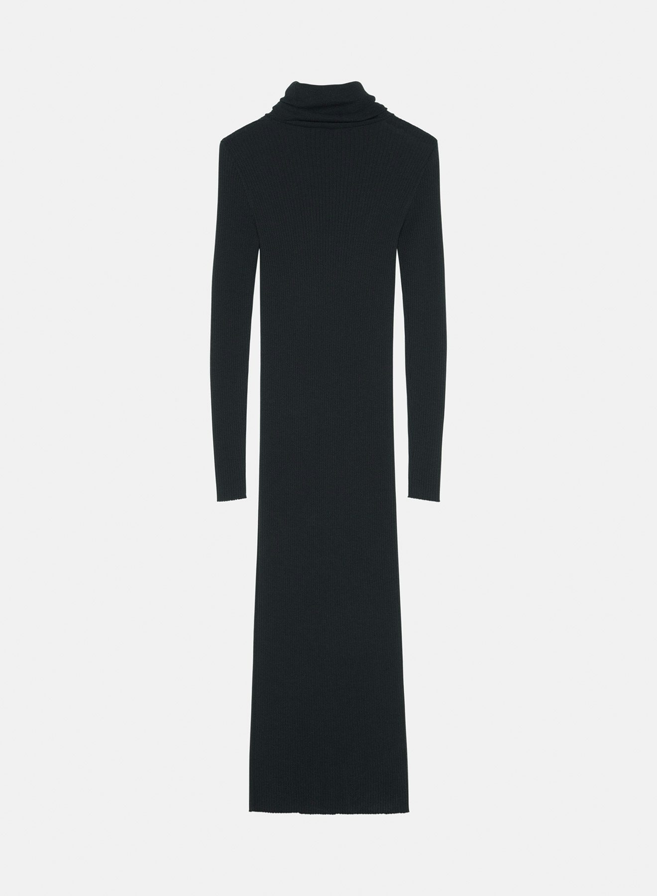Wool and cashmere ribs dress black - Nina Ricci