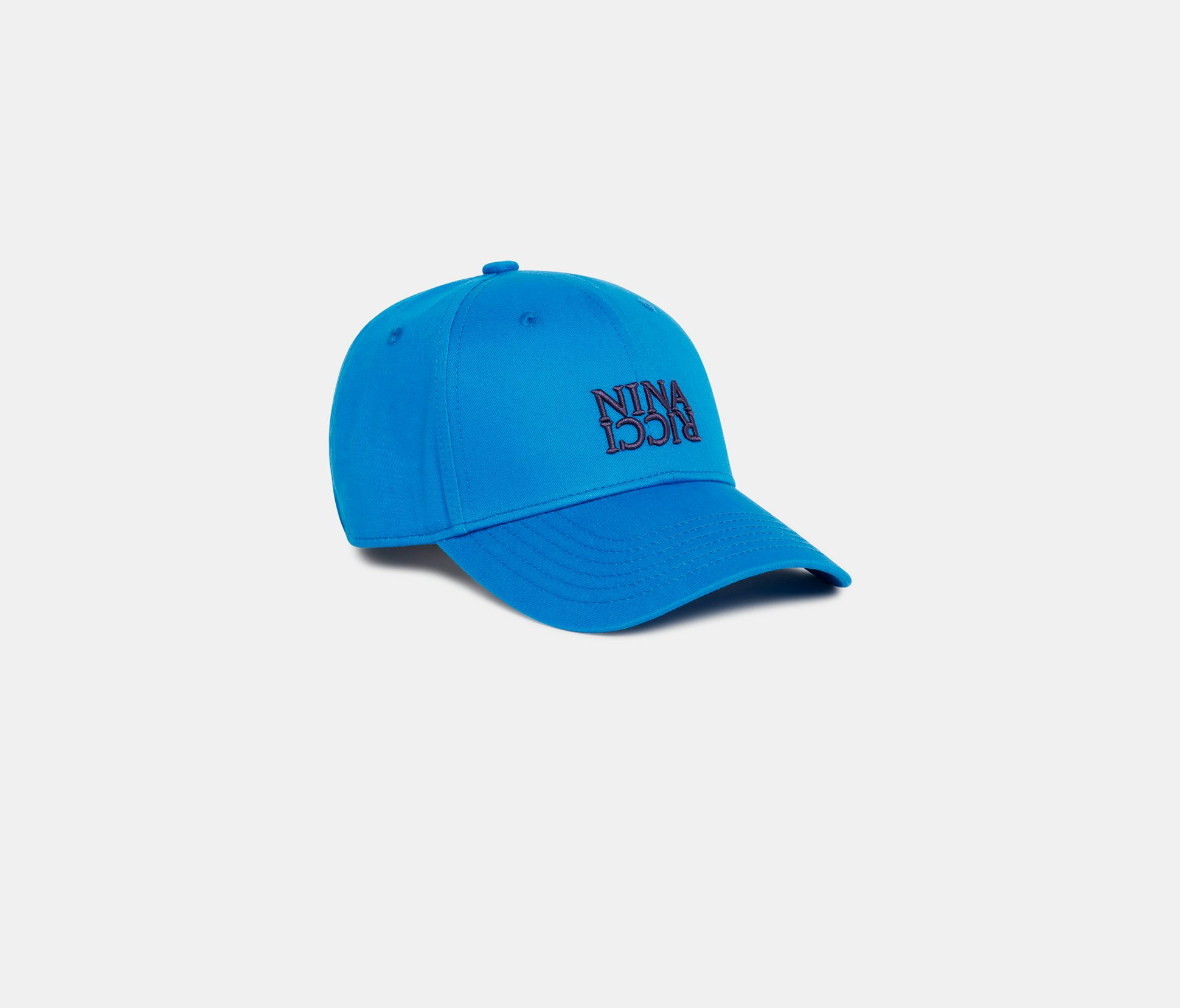Gorra de algodón azul Klein  