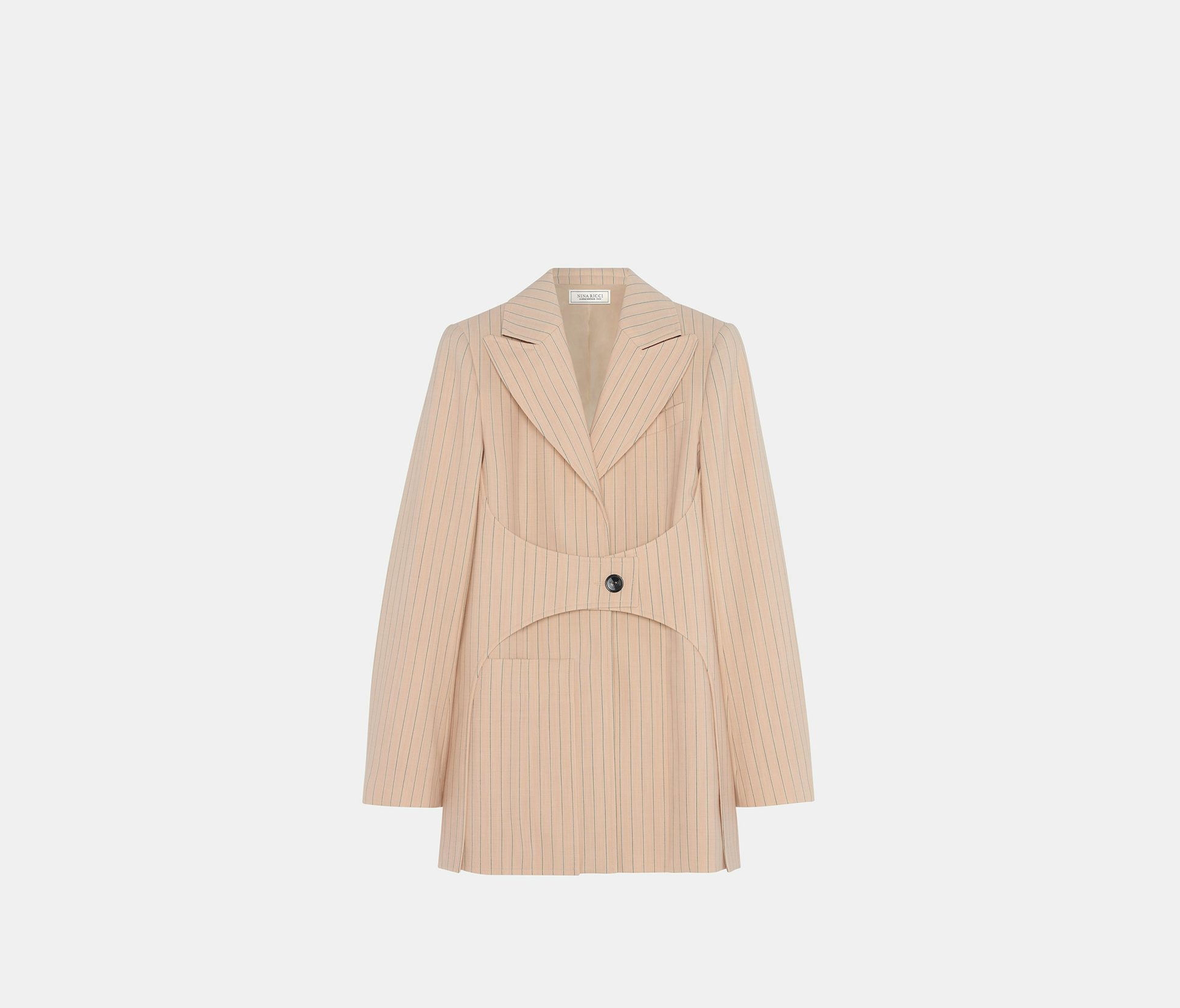 Chaqueta de lana de rayas