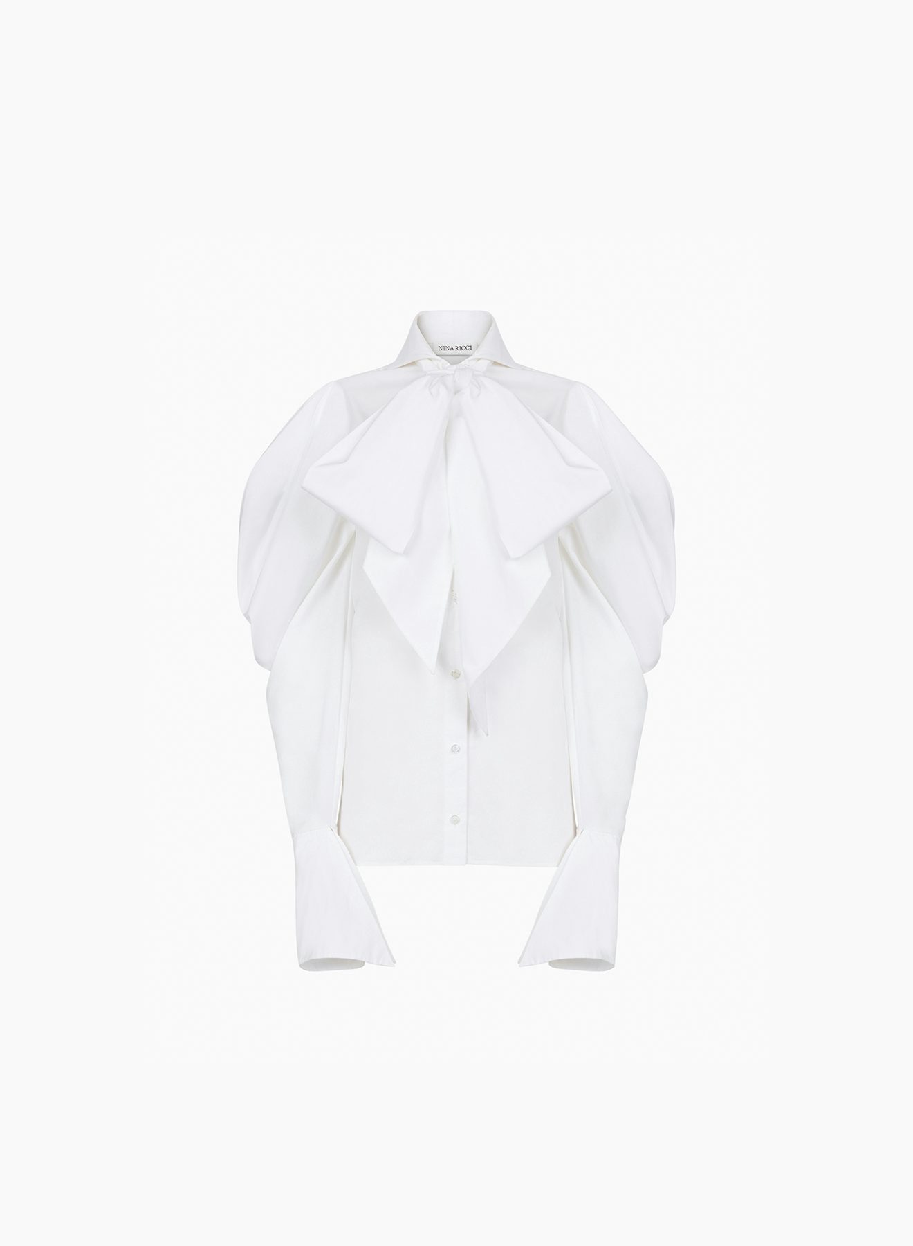 Pussy-bow shirt in white - Nina Ricci