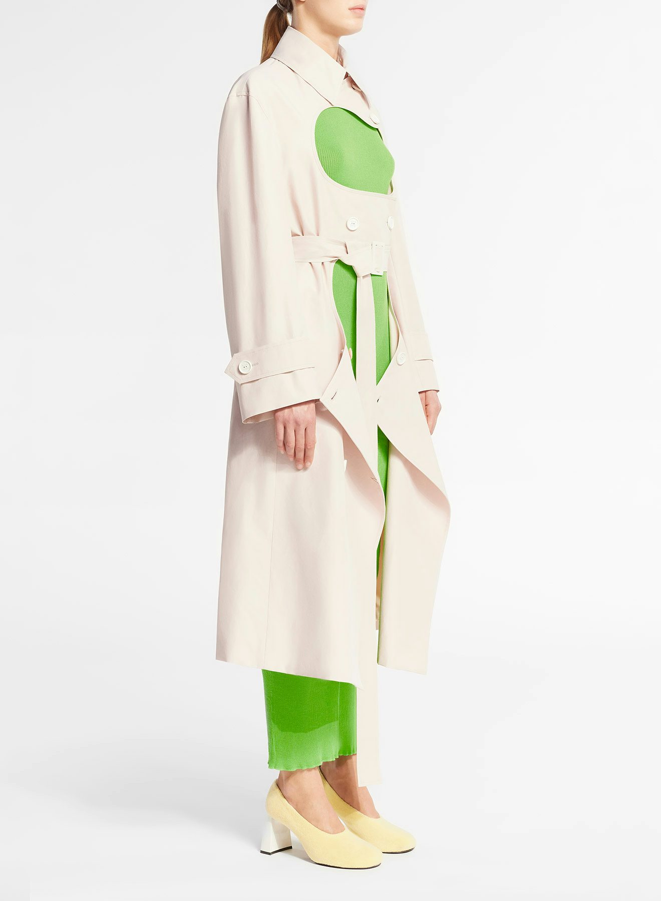 Vestido sin mangas de punto fino verde manzana - Nina Ricci