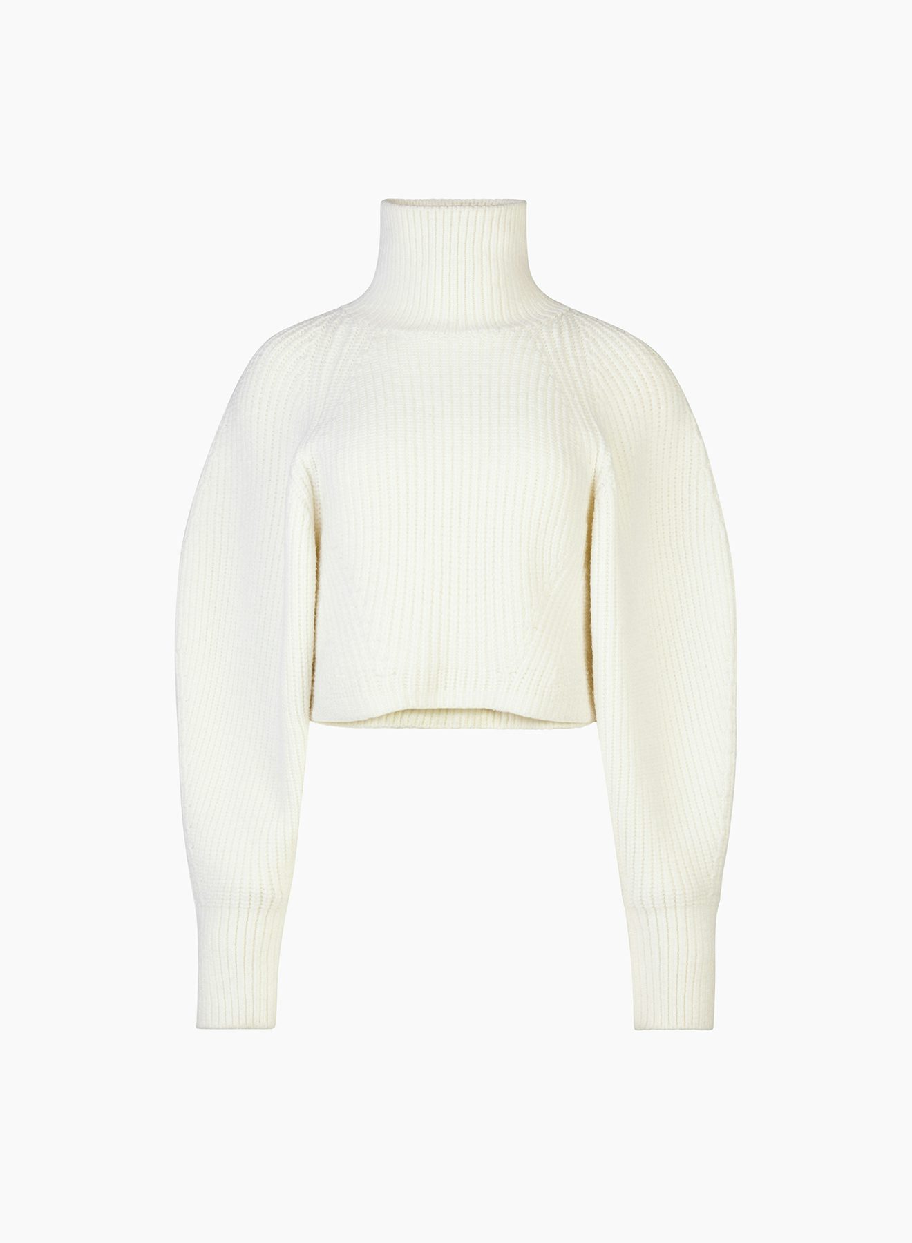 Big Ribbed Cropped Sweater Natural - Nina Ricci
