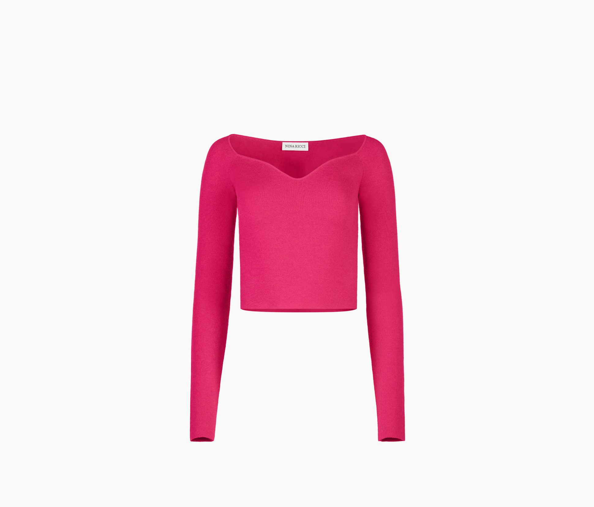 Sweetheart Neckline Knit Top  XS