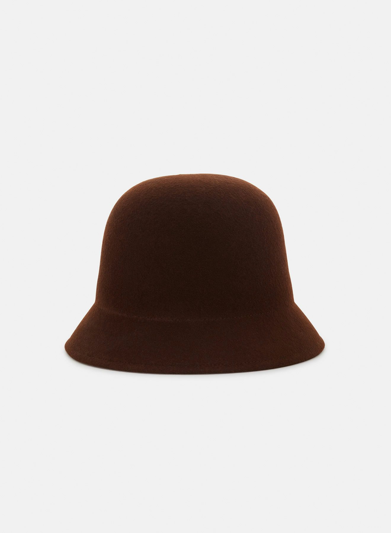 Chapeau en feutre de laine marron - Nina Ricci