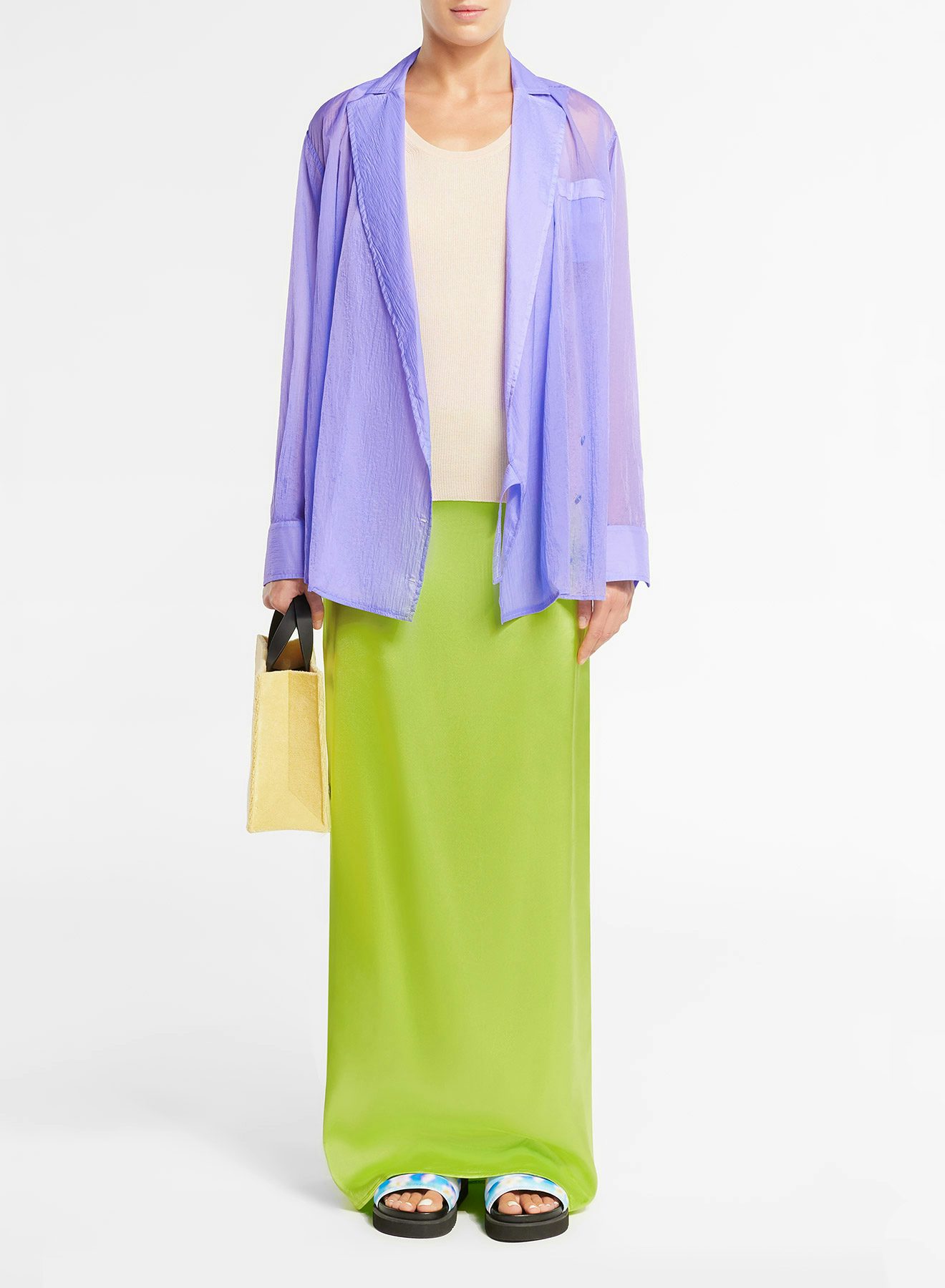 Blouse Cache-Cœur en Nylon Mauve - Nina Ricci