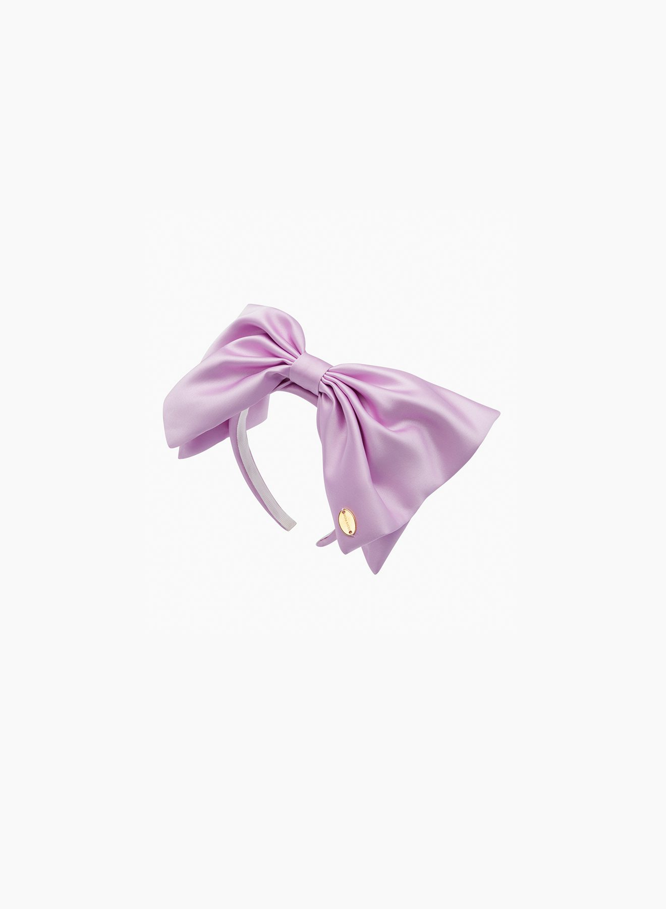 Satin headband with bow in lilac - Nina Ricci