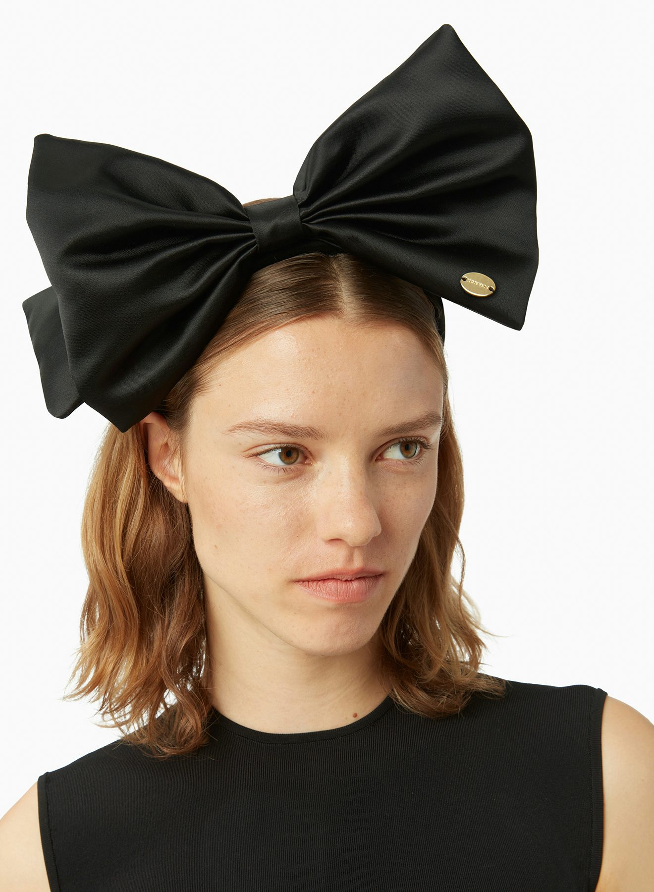 Satin headband with bow in black - Nina Ricci