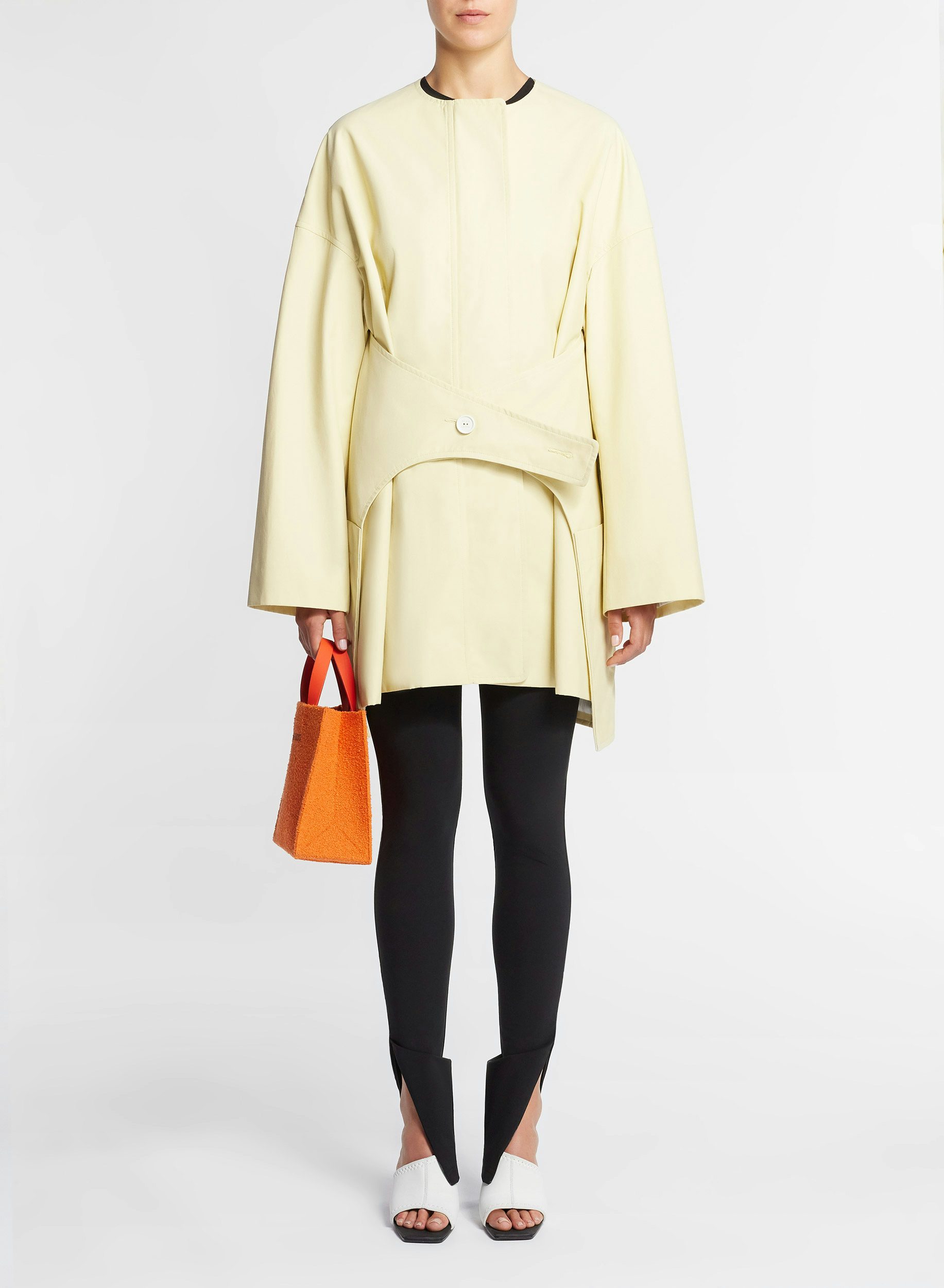 Short trench in cotton gabardine tied in the front - Nina Ricci