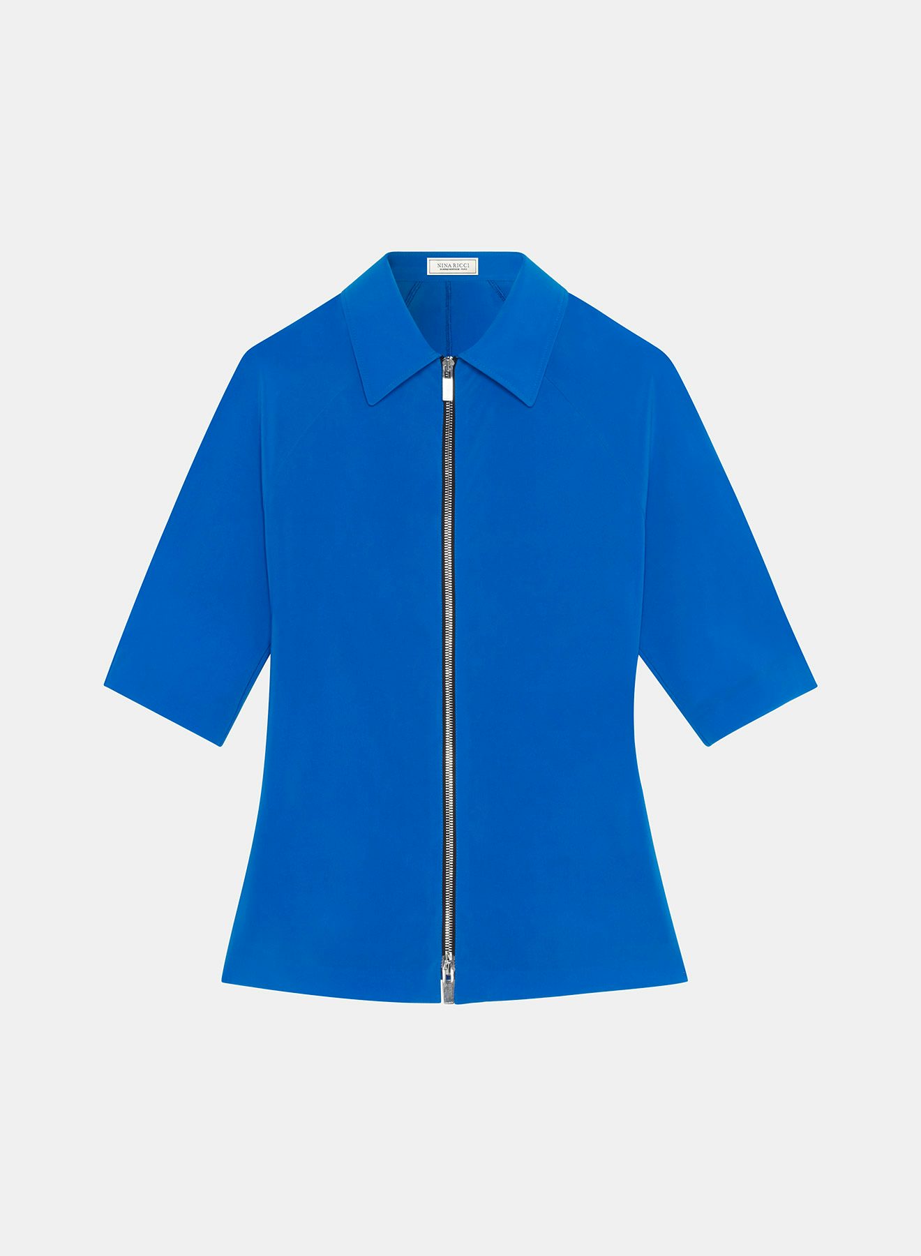 Camisa con cremallera de neopreno ligero azul - Nina Ricci