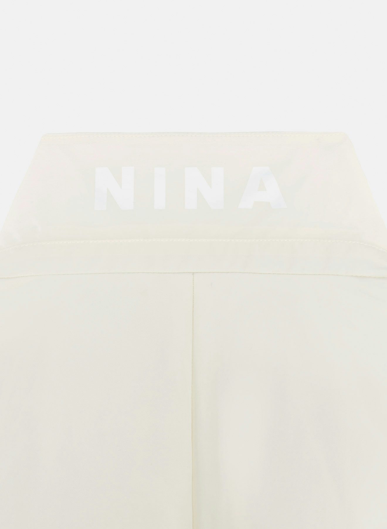 Taffeta padded cocoon coat ecru - Nina Ricci