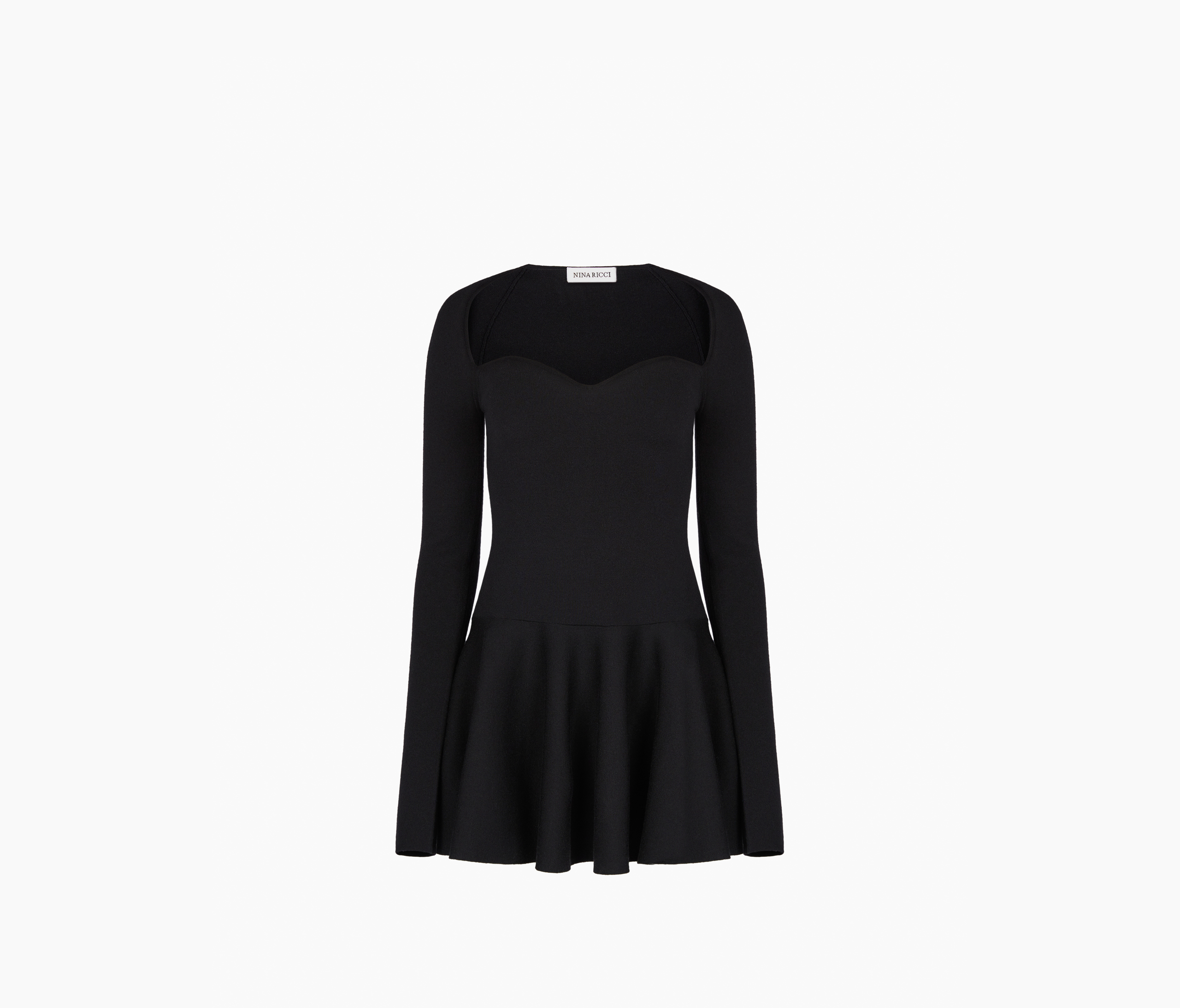 Sweetheart Neckline Mini Dress Black - Nina Ricci