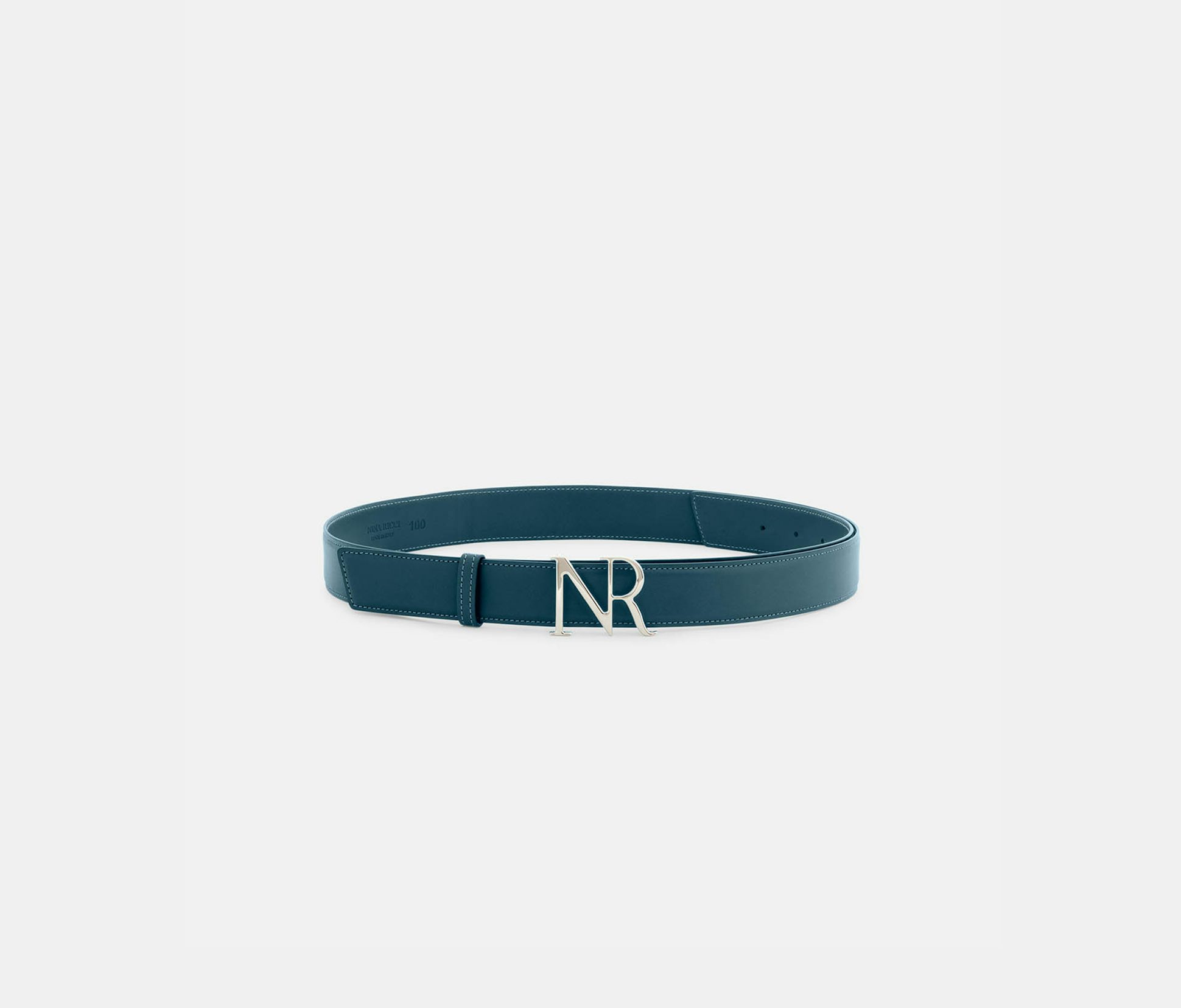 Ceinture en cuir bleu canard - Nina Ricci