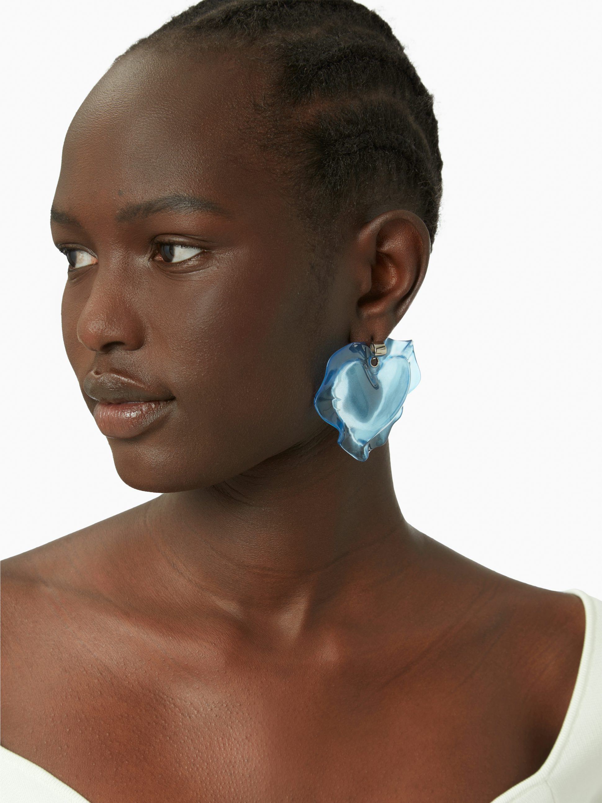 Cushion heart earrings in sky blue - Nina Ricci