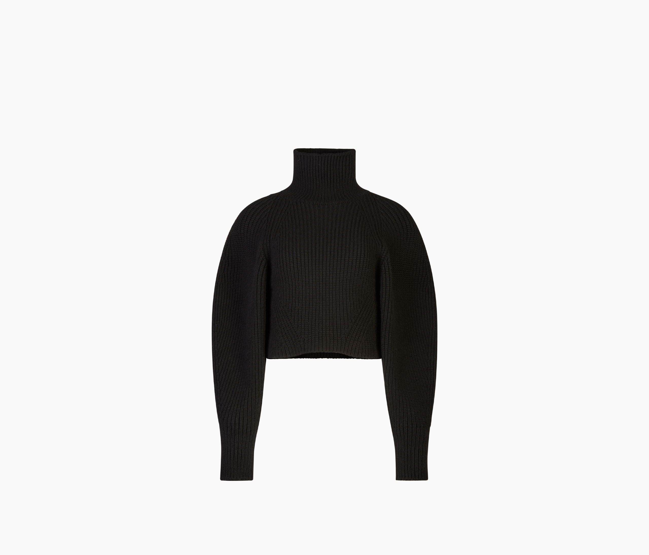 Big Ribbed Cropped Sweater Black - Nina Ricci