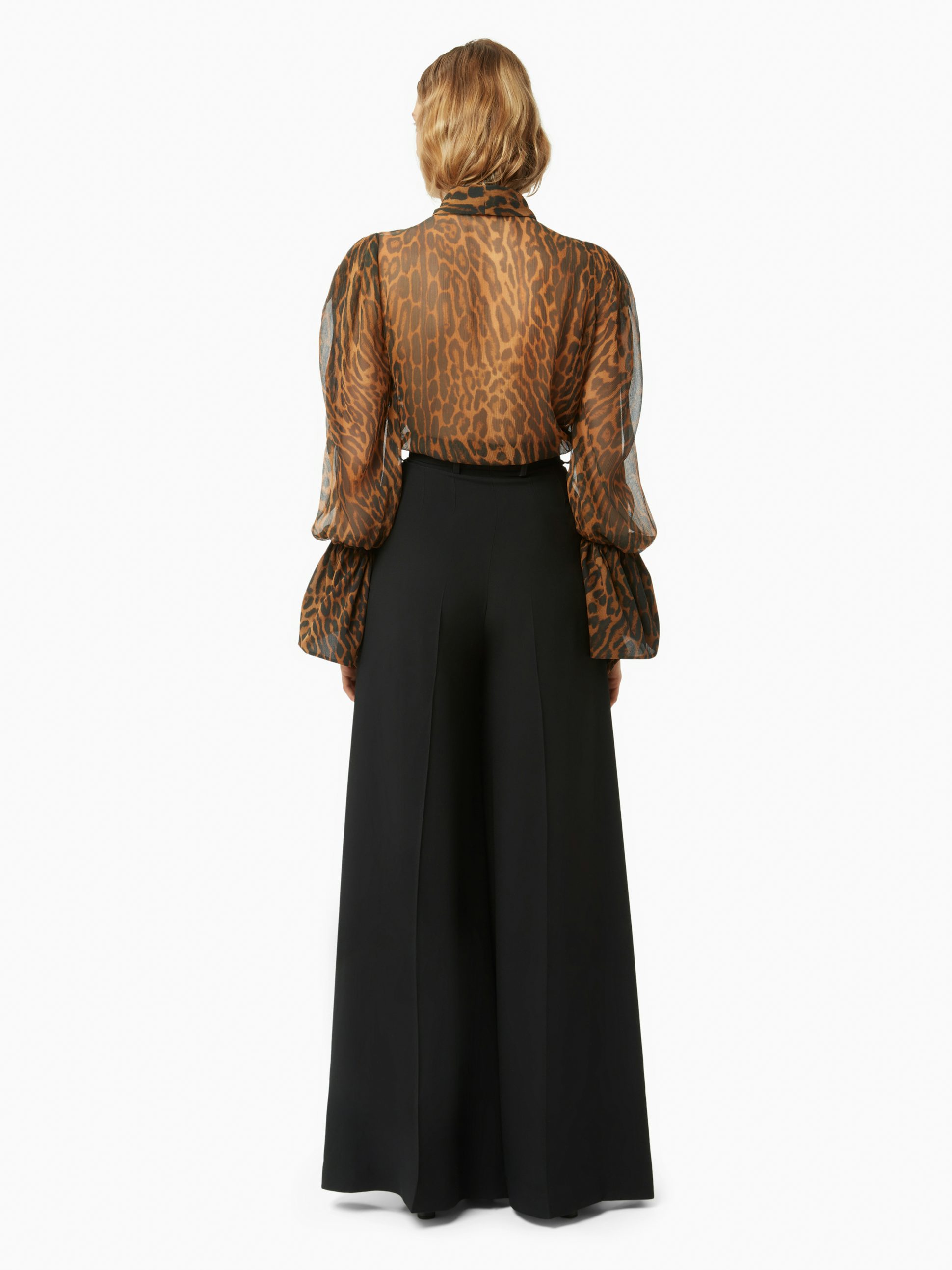 Leopard print bussy-bow shirt - Nina Ricci