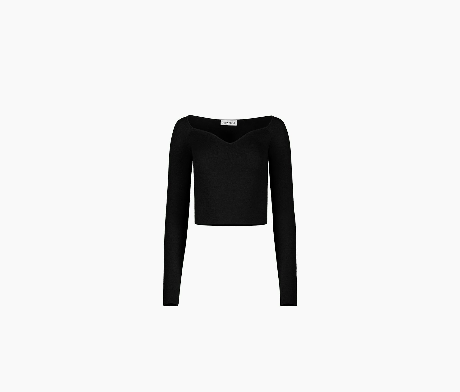 Sweetheart Neckline Knit Top XS