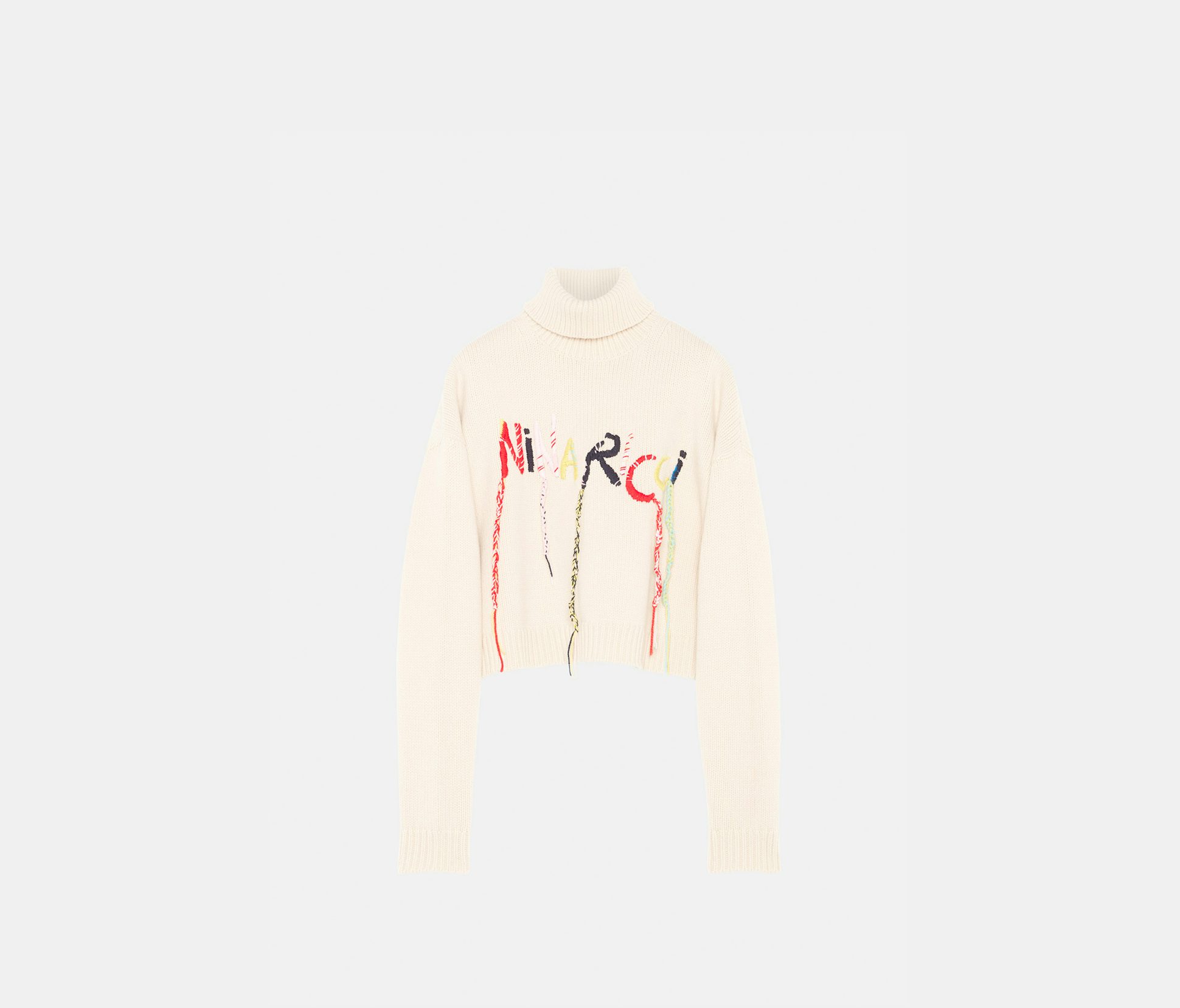 Merino wool boxy sweater ecru - Nina Ricci