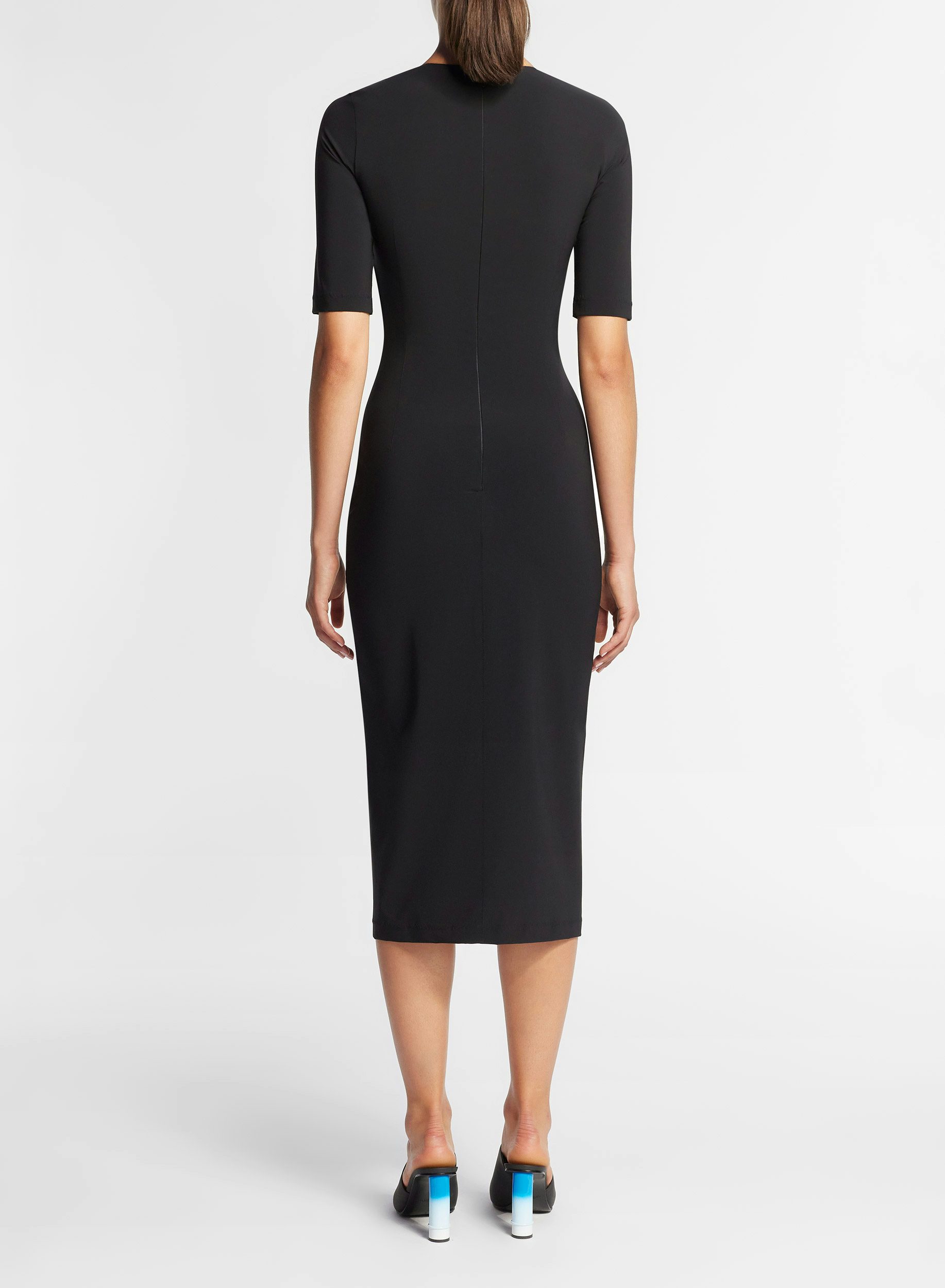 Black Dress with cutouts on the hips in light neoprene - Nina Ricci