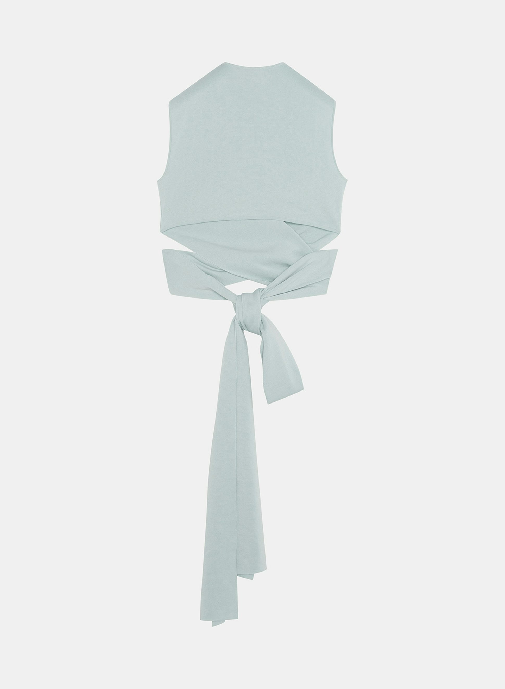 Cache-Cœur Drapé en Coton Vert d’Eau - Nina Ricci