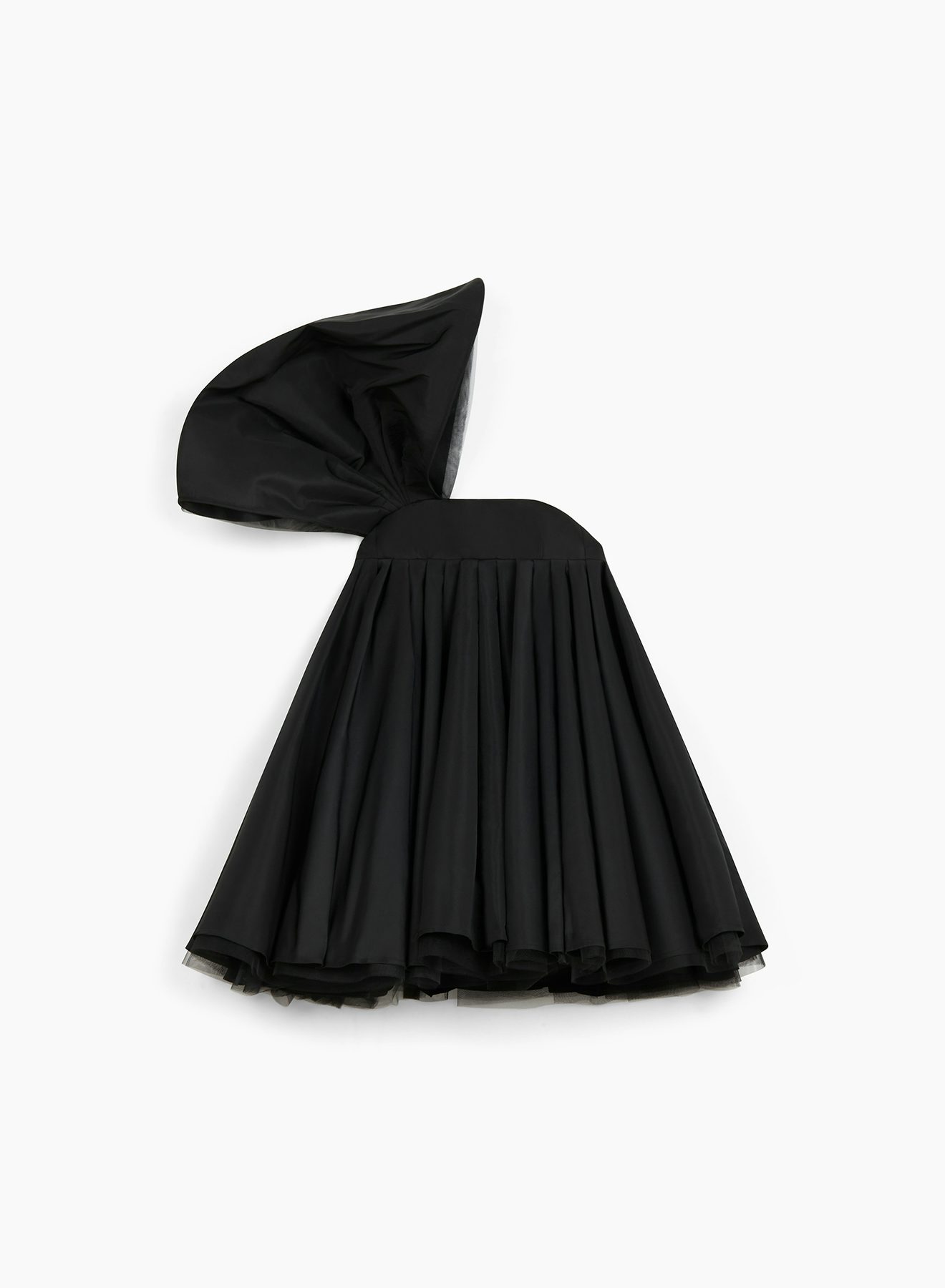 Asymmetric Bustier Short Dress Black - Nina Ricci 