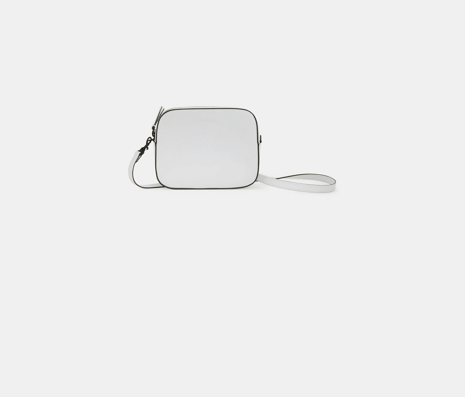 White Leather Camera Bag with Shoulder Strap - Nina Ricci