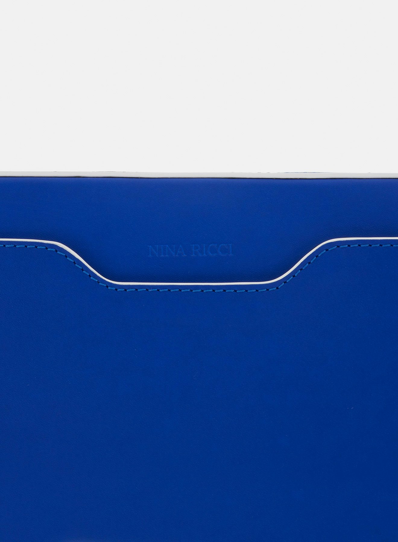 Grand sac caméra en cuir de veau bleu Klein - Nina Ricci