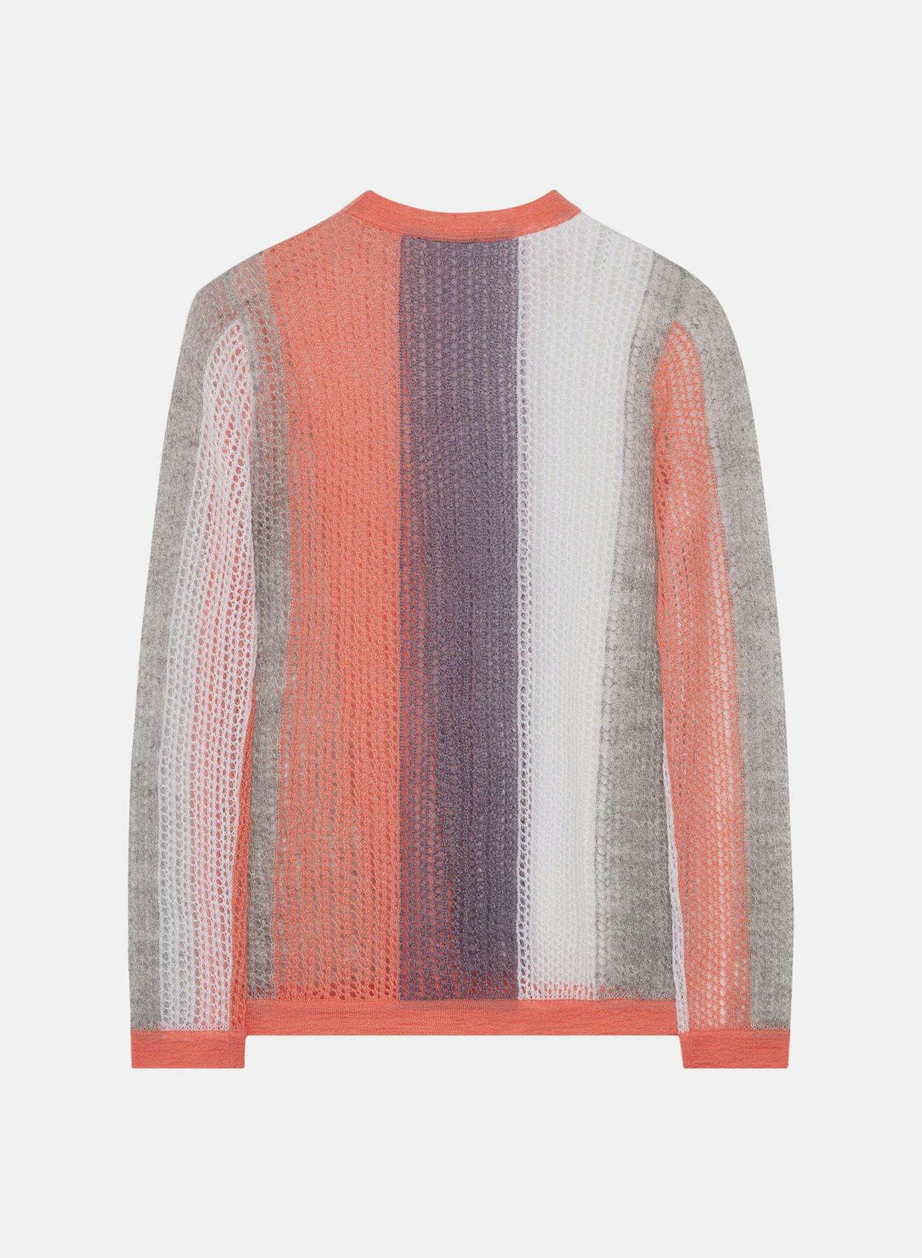 Suéter de redecilla mohair melocotón, gris y lila - Nina Ricci