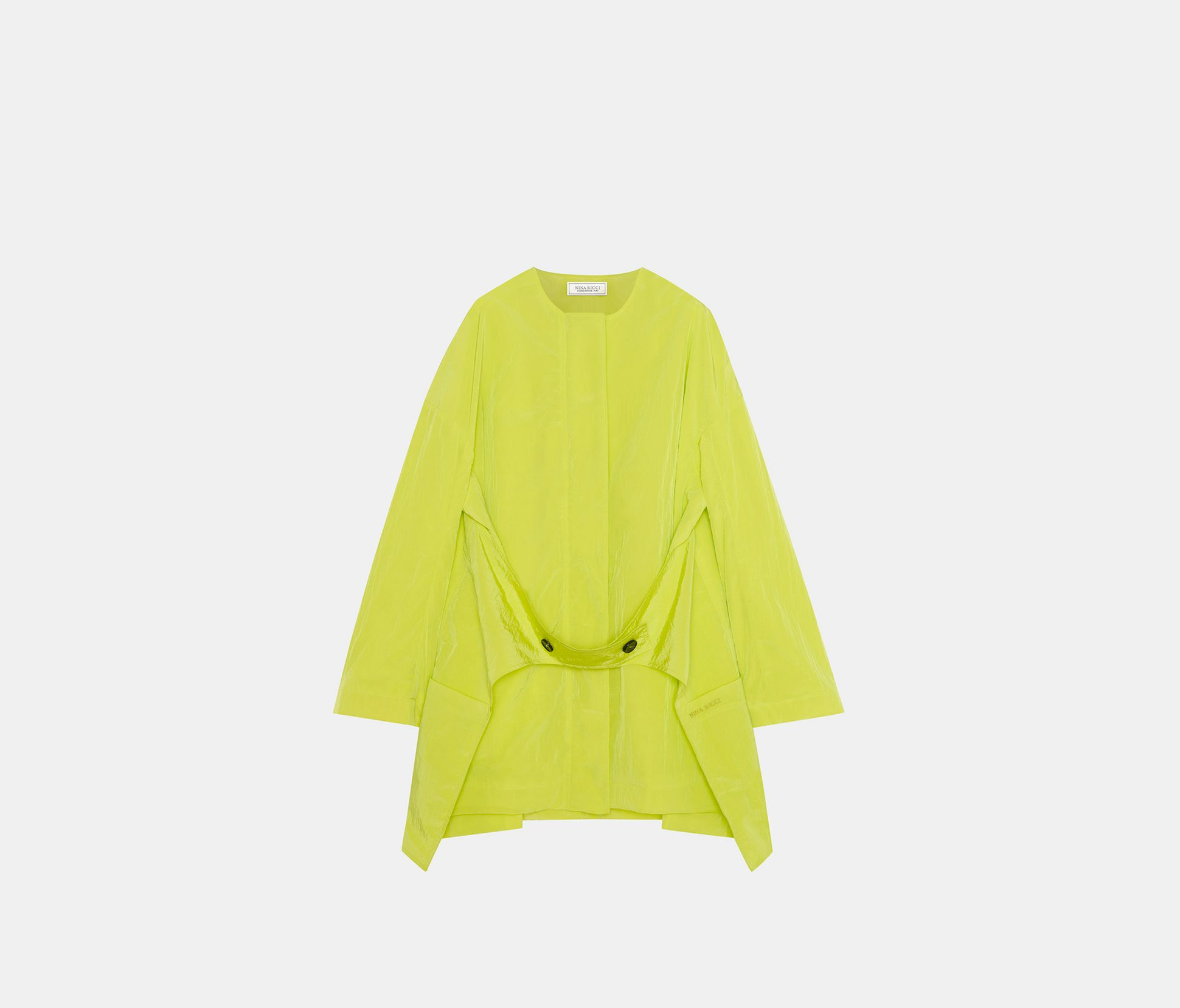 Lime short trench coat in technical fabric - Nina Ricci