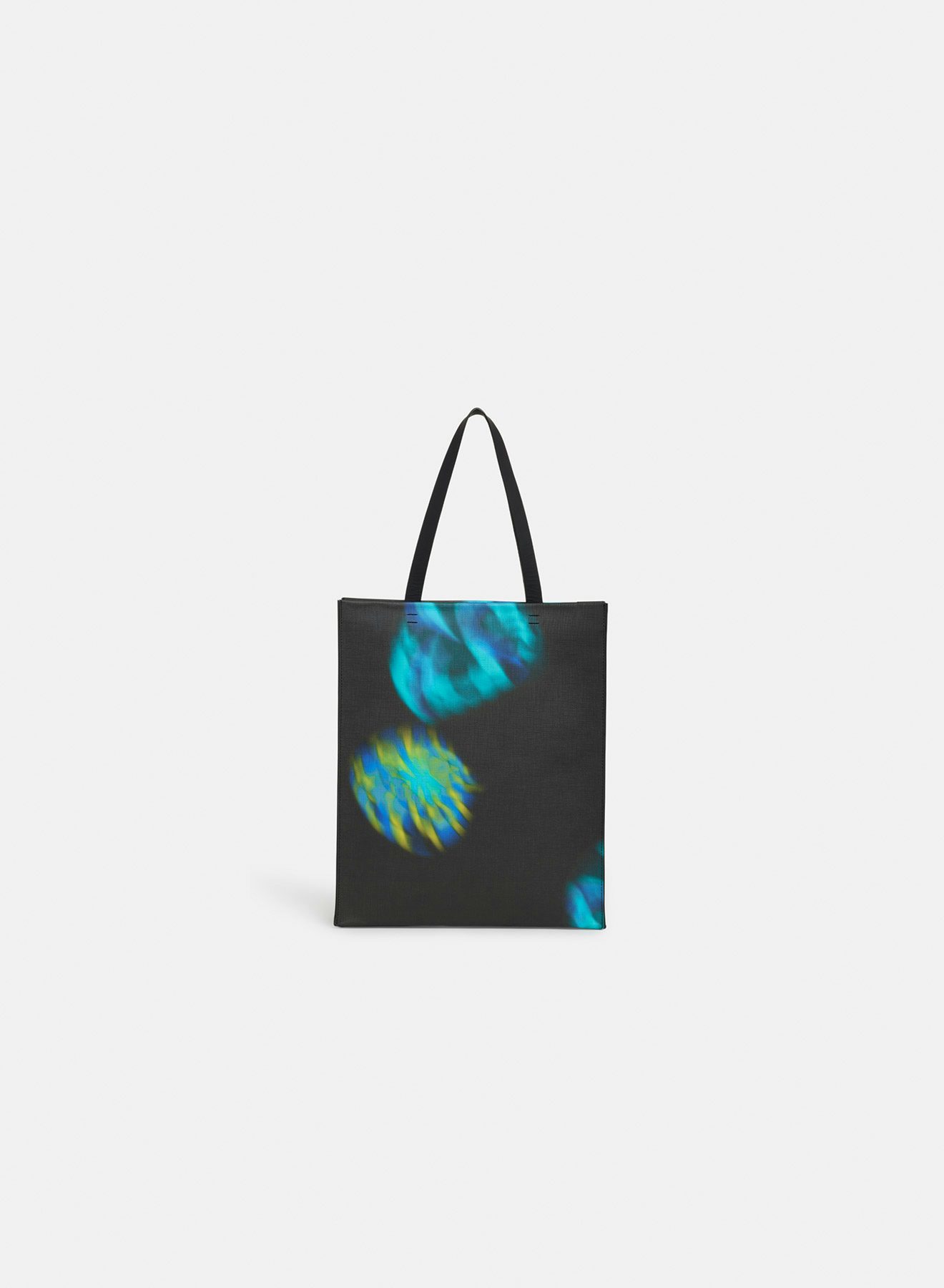 Big coated canvas tote bag Blue Lime Parachute - Nina Ricci