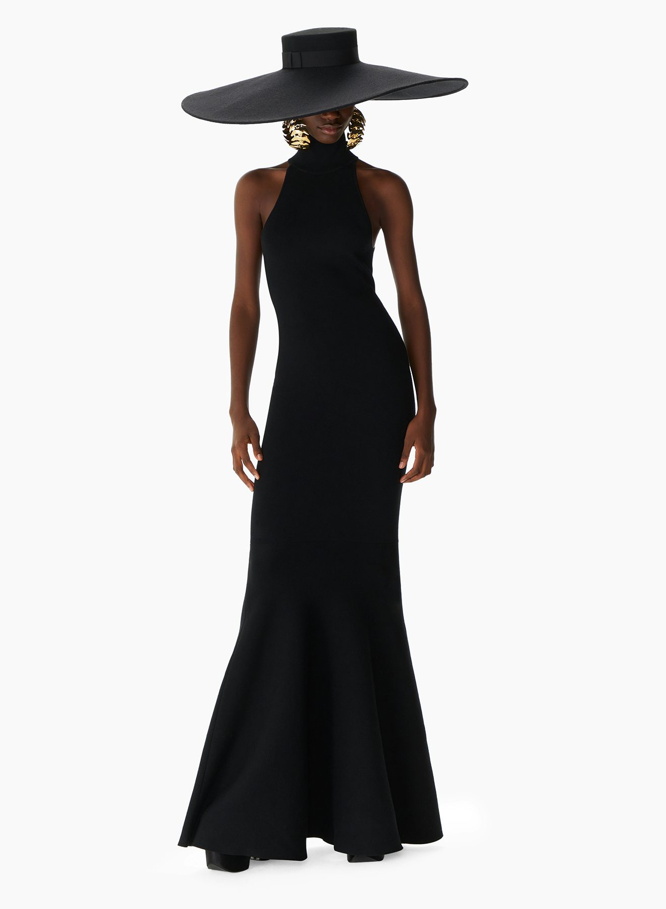 Wool-Blend Mermaid Dress Black - Nina Ricci