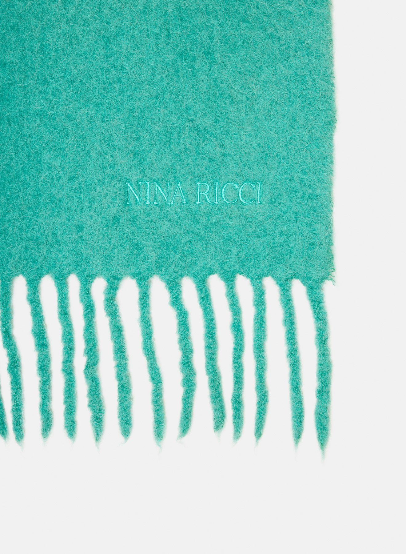 Écharpe en alpaga feutré vert dégradé - Nina Ricci