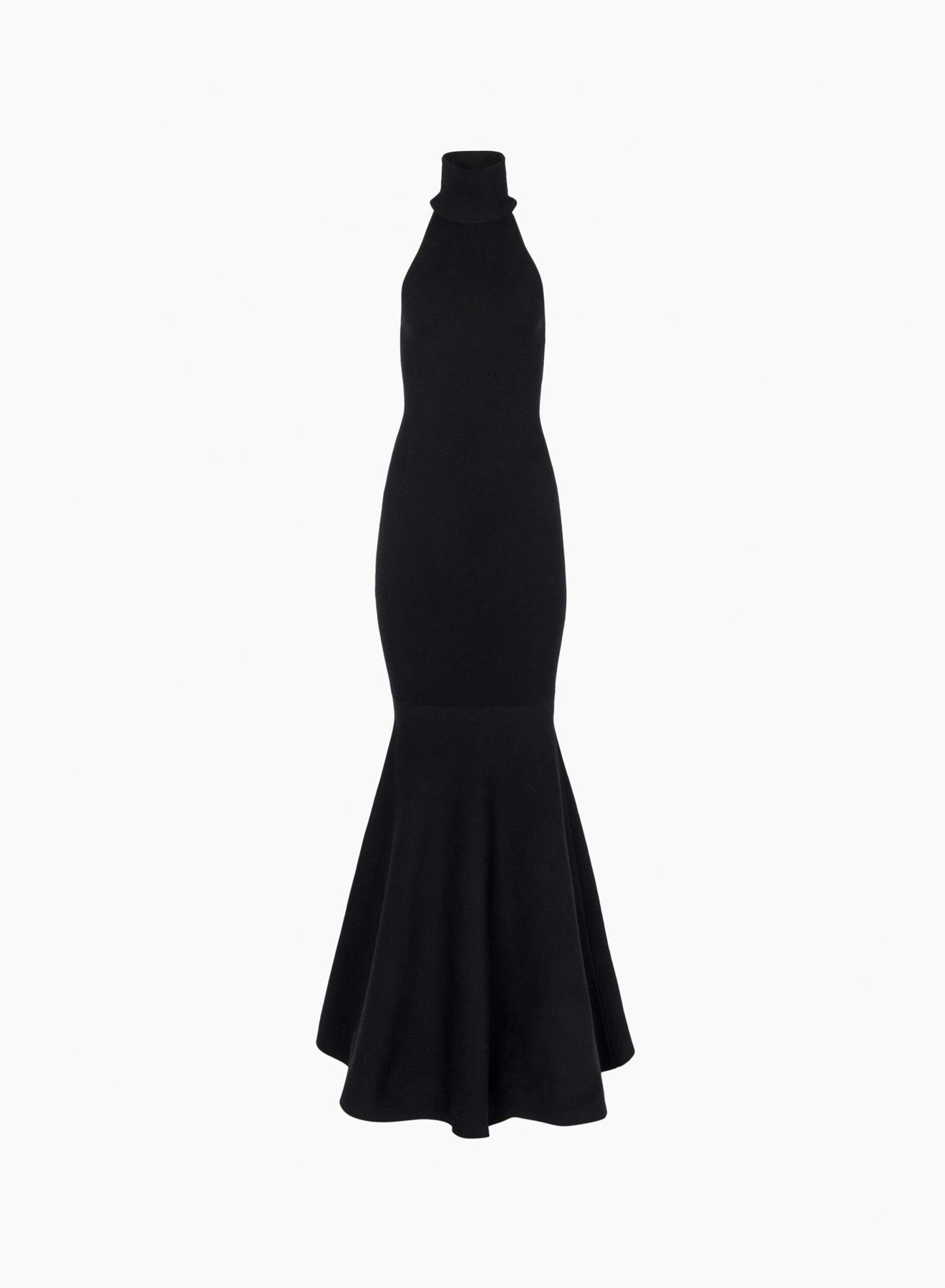 Vestido de Tubo de Lana Mezclada Negro - Nina Ricci