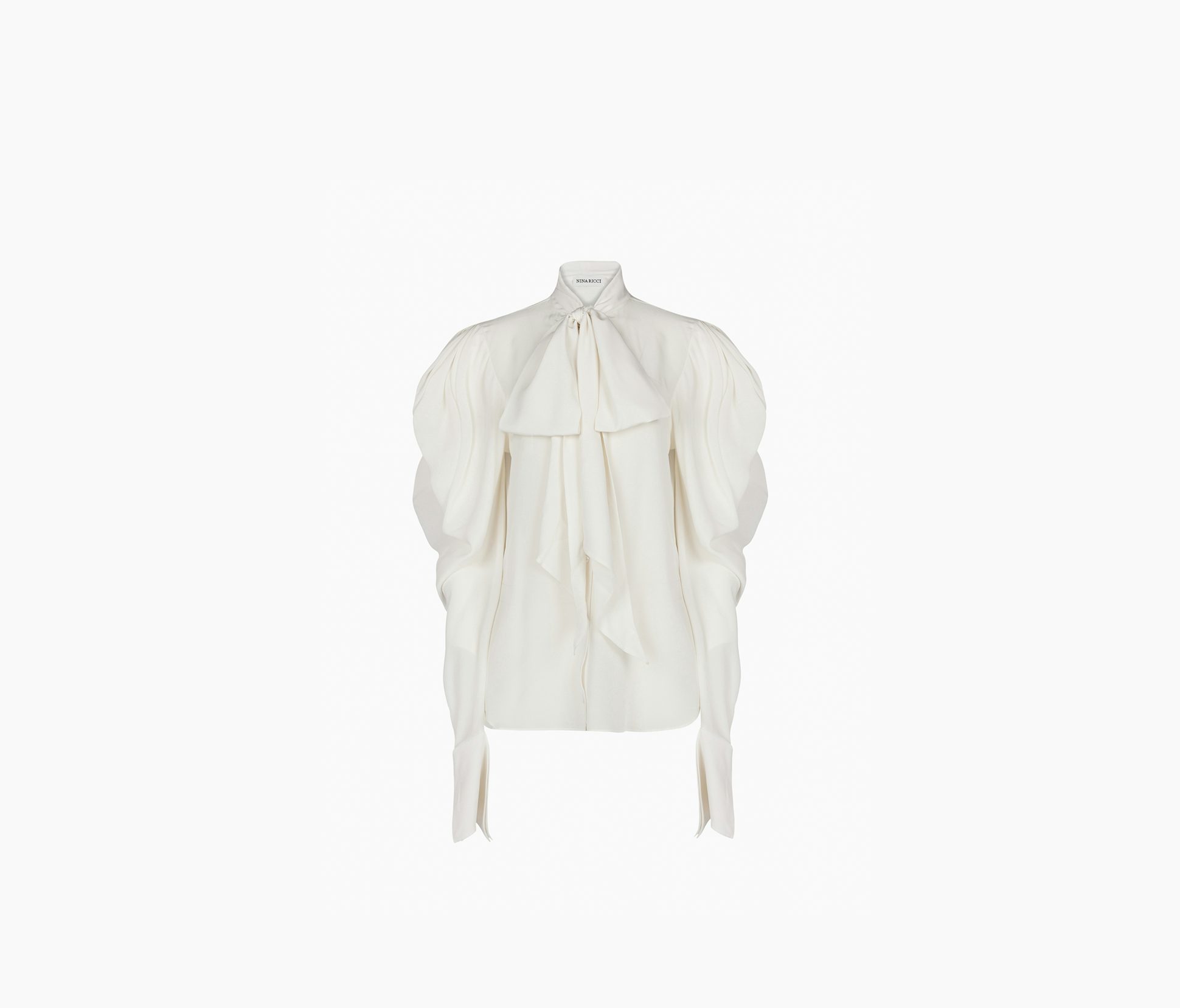 Camisa Lavallière De Crepé De China 34