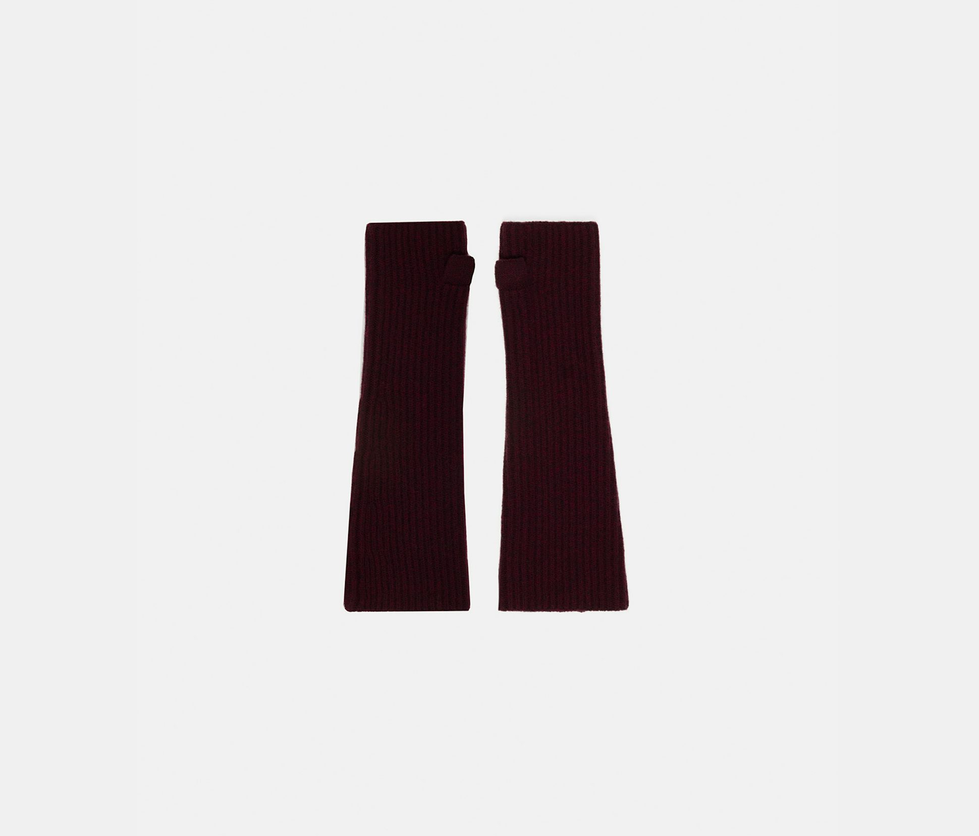 Ribbed wool mitten eggplant - Nina Ricci