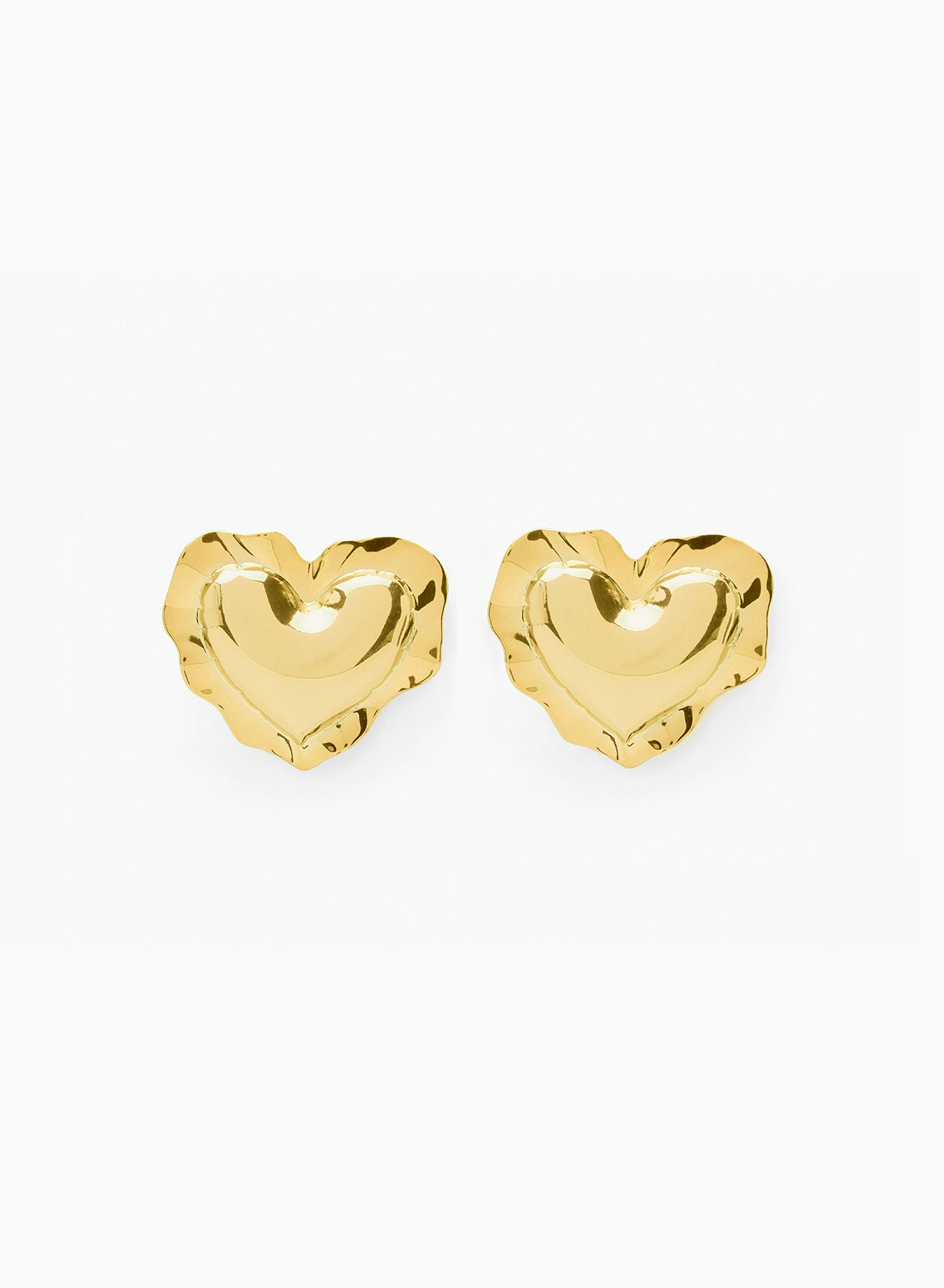 Cushion Heart Earrings Gold - Nina Ricci