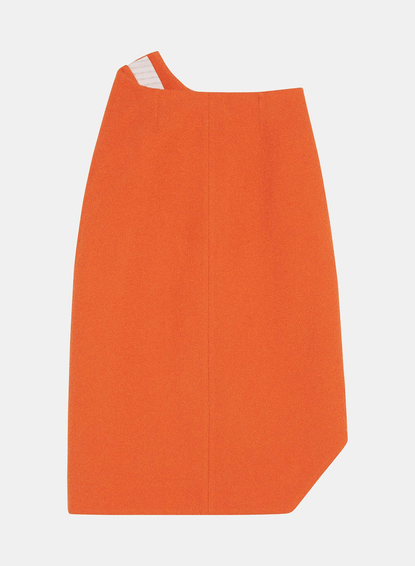 Jupe Mi-Longue Zip Incurvé Orange - Nina Ricci