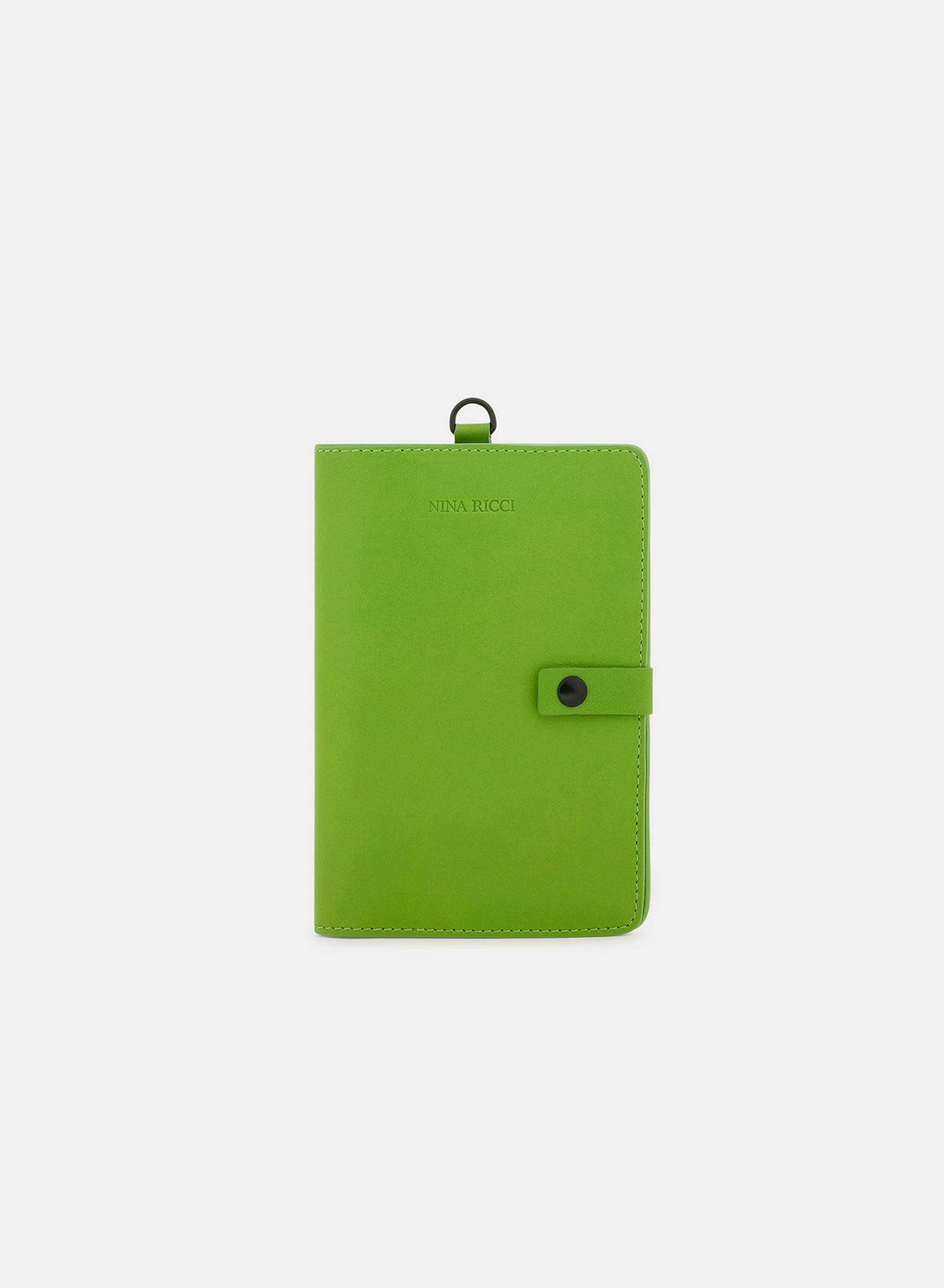 Funda de pasaporte de piel verde - Nina Ricci