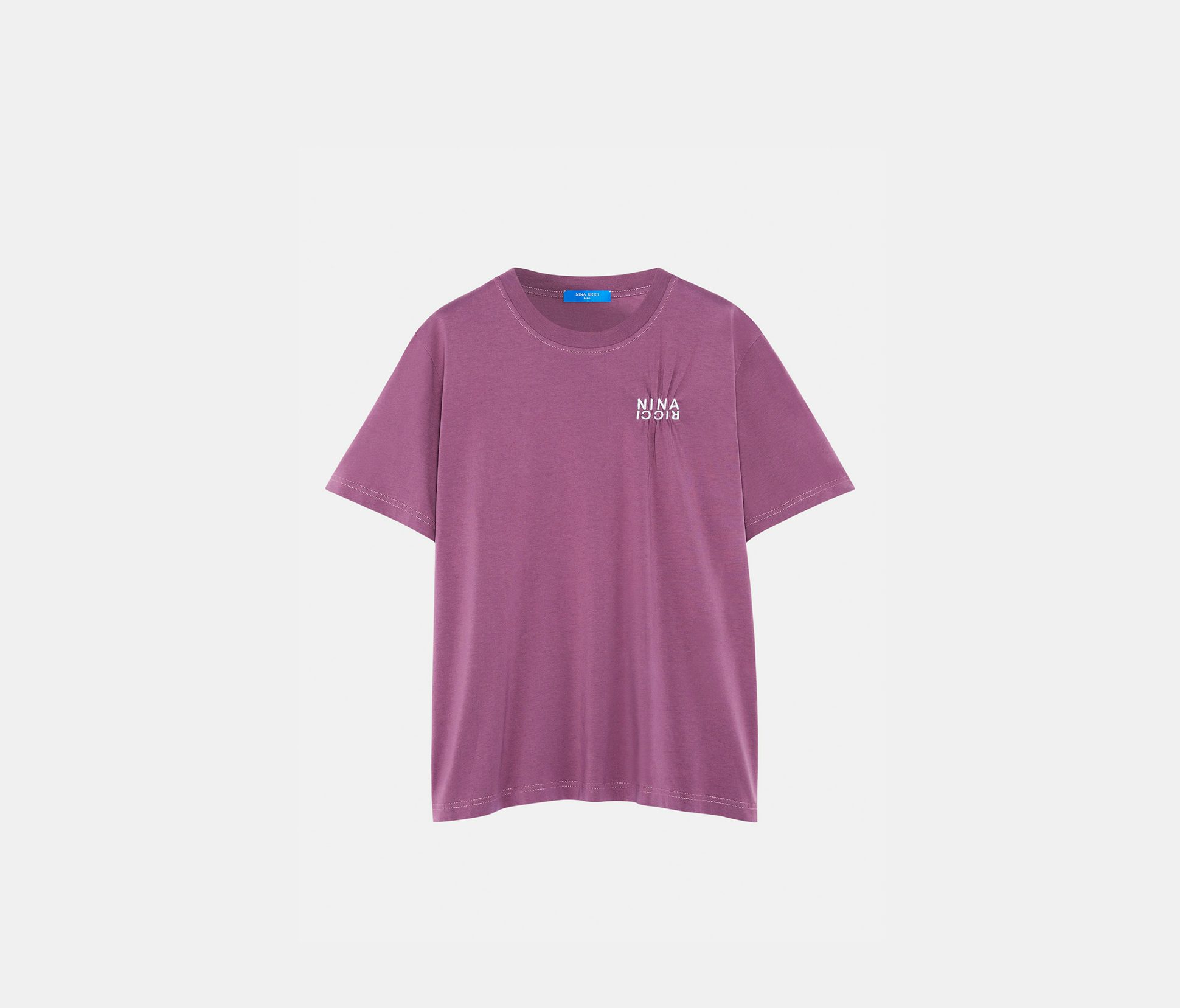 Cotton jersey t-shirt eggplant - Nina Ricci