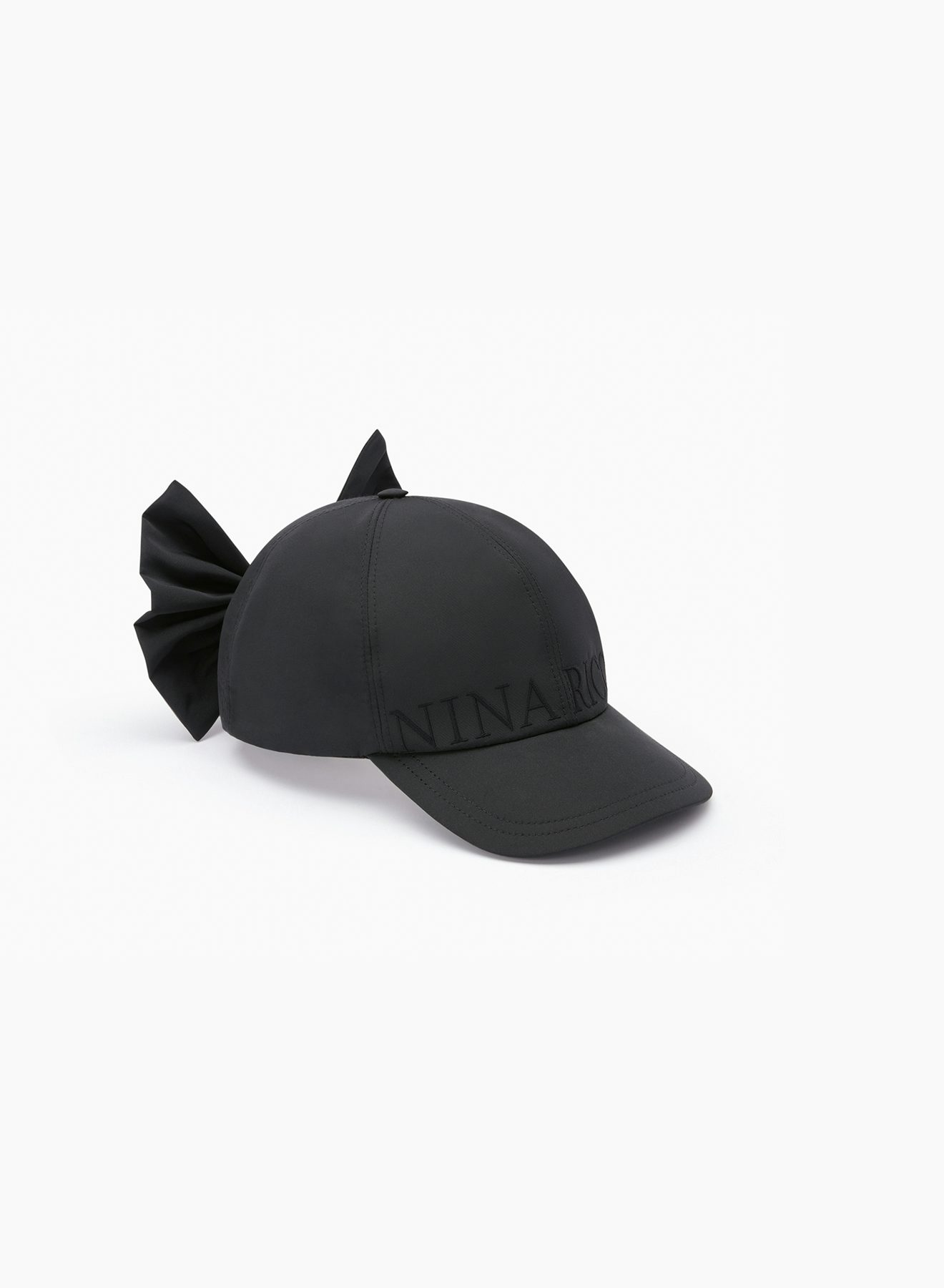 Taffeta bow baseball cap in black - Nina Ricci