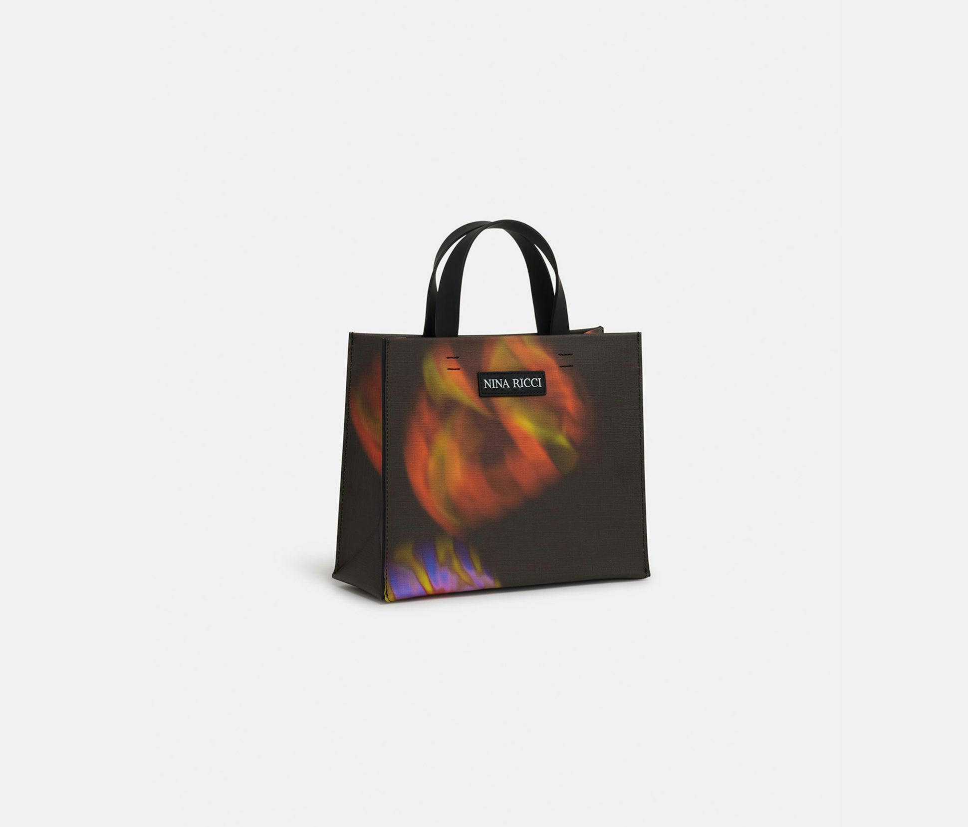 Small coated canvas tote bag purple orange - Nina Ricci
