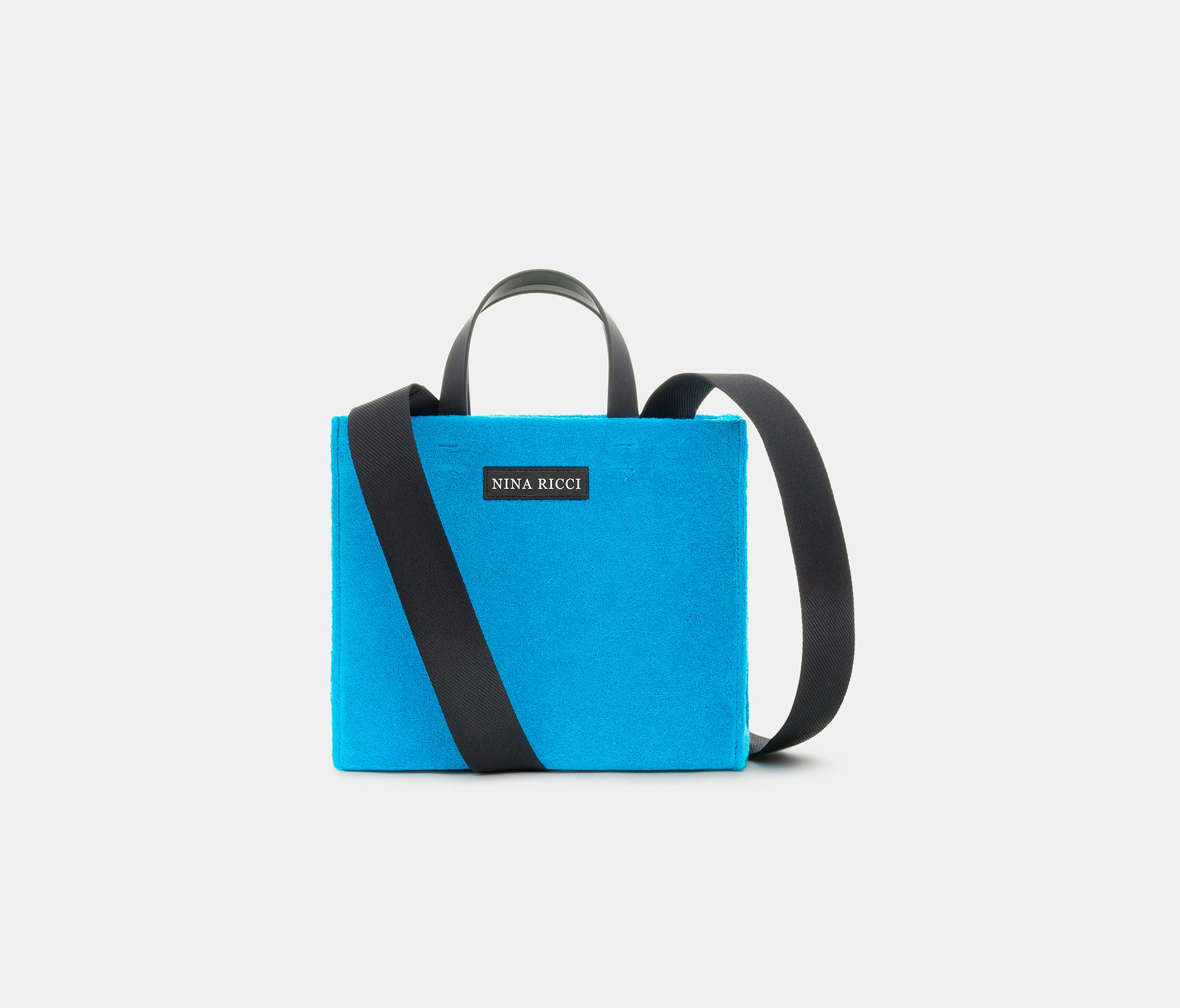 Bolso tote mediano de tejido de rizo