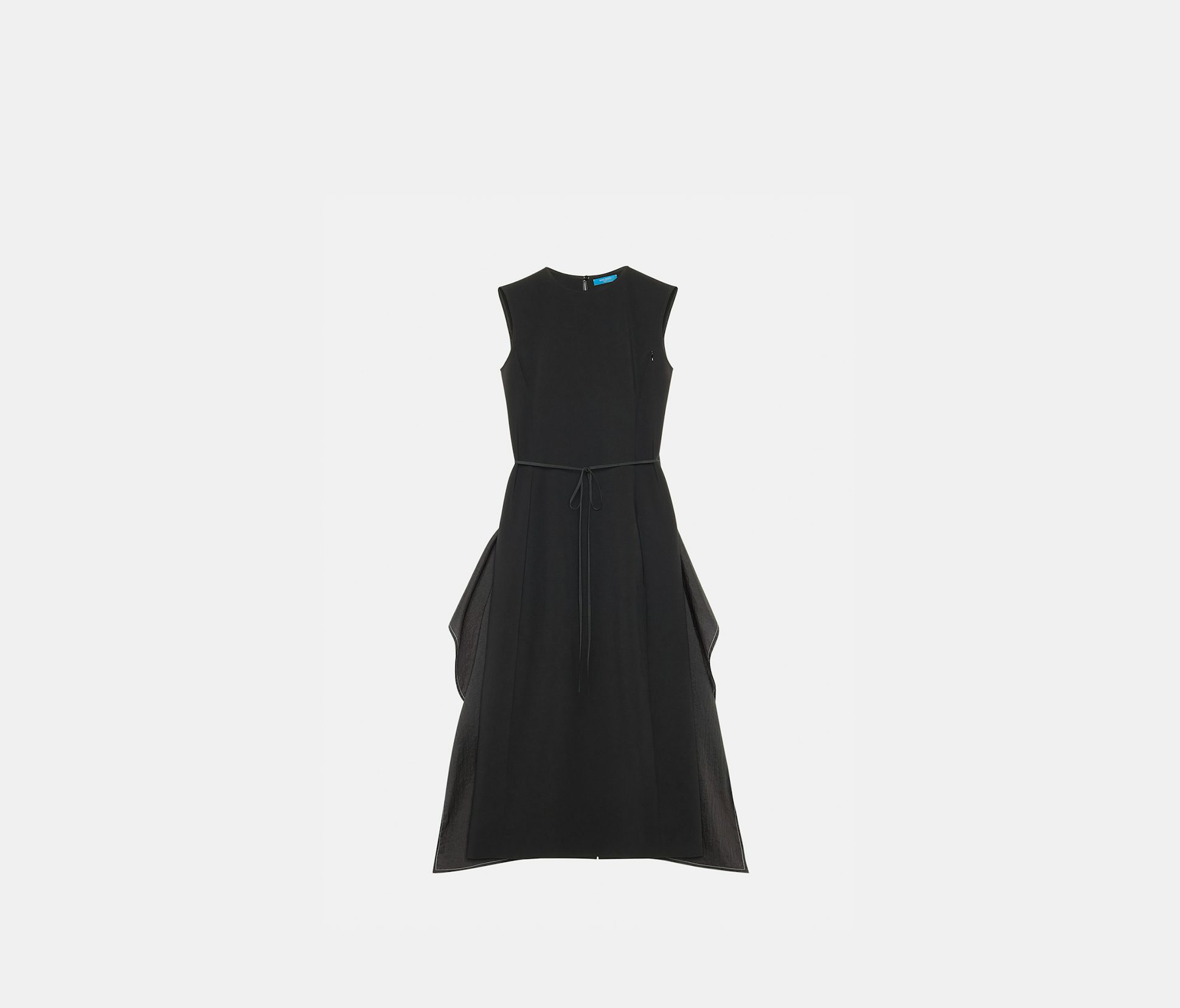 Recycled gabardine dress with technical fabric in the back black - Nina Ricci