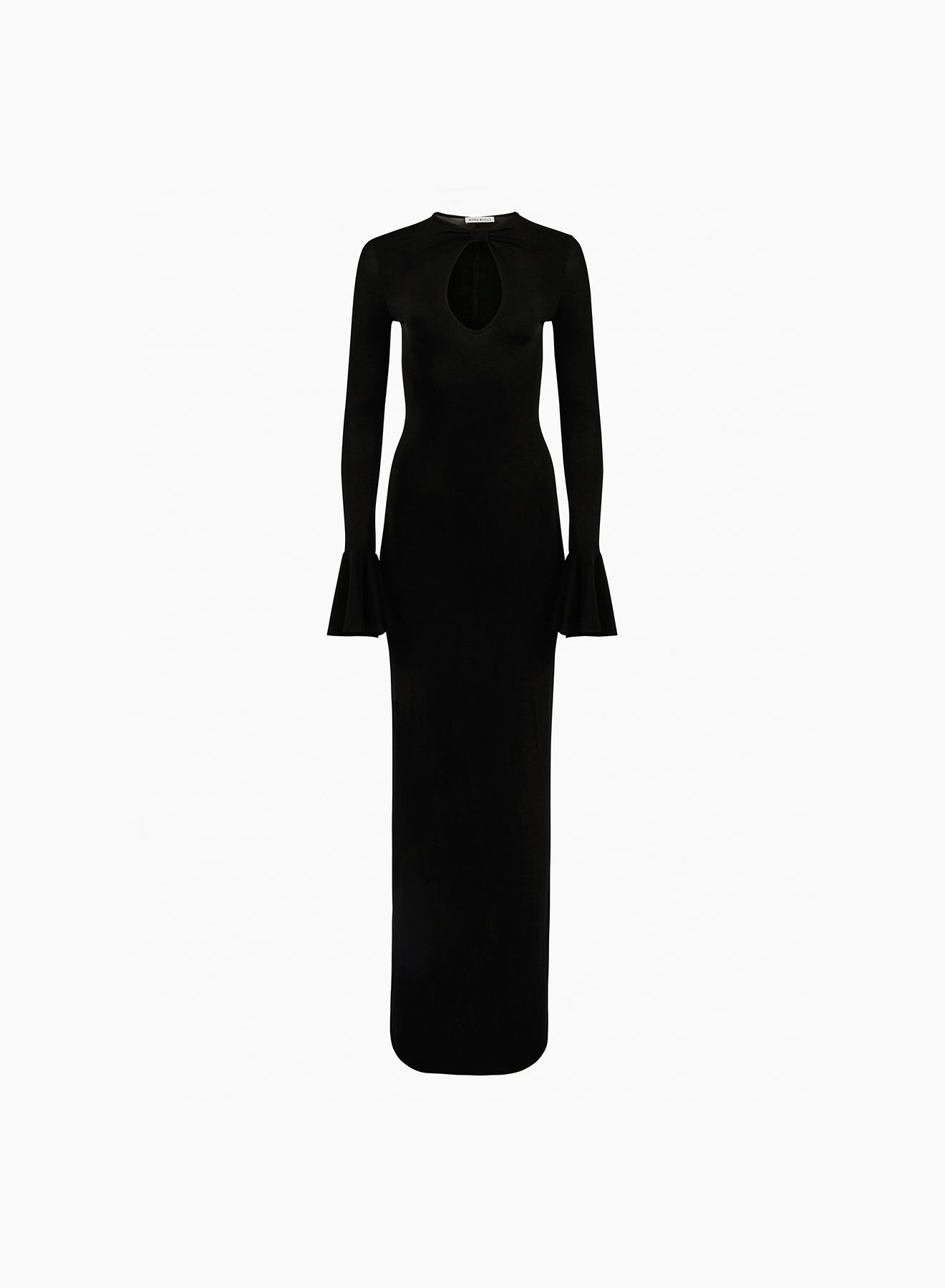Fluid jersey midi dress in black - Nina Ricci