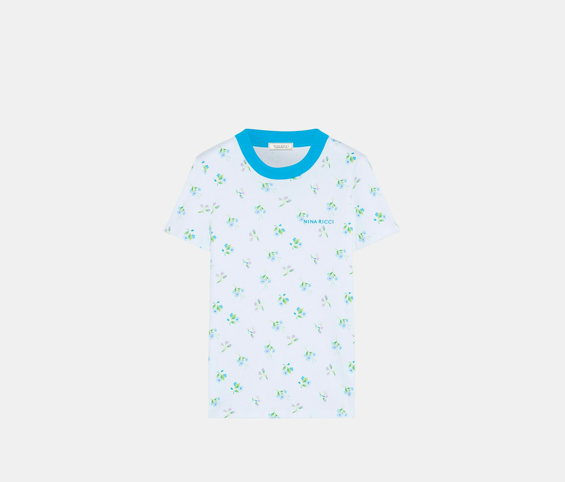 T-Shirt en Coton à Imprimé Fleuri - Nina Ricci