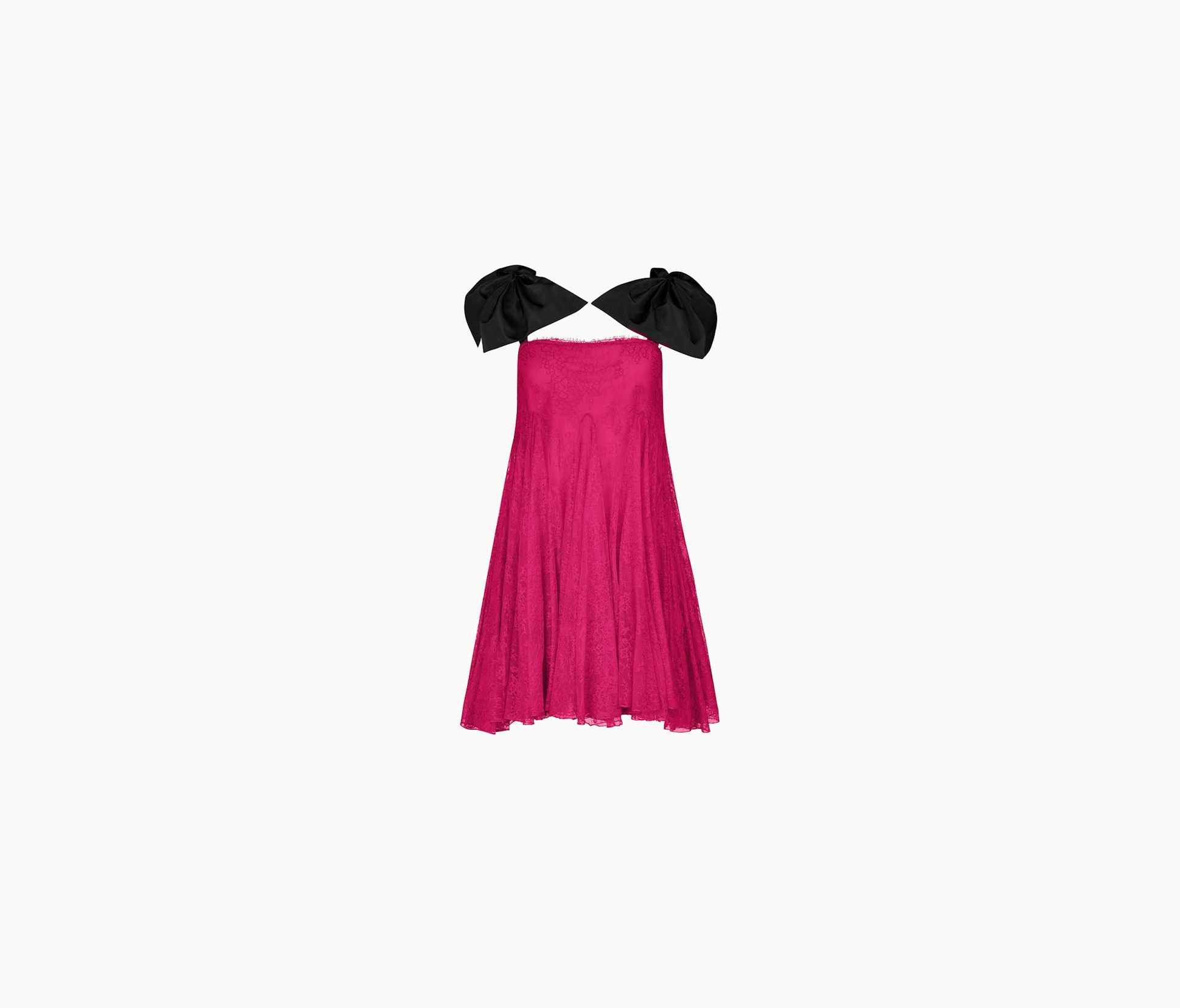 Mini Lace Dress With Velvet Straps   34
