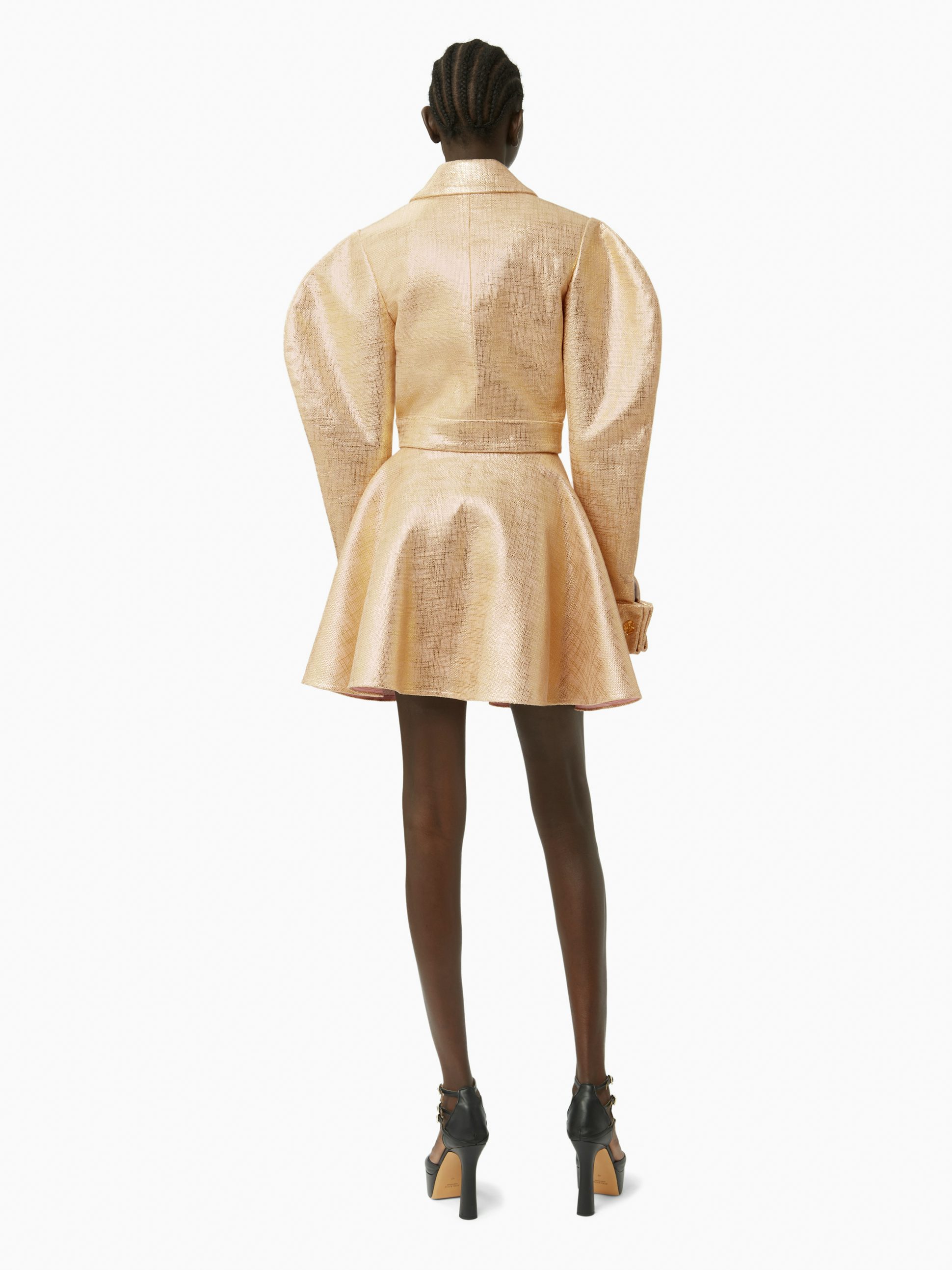 Mini flared skirt with pockets in gold - Nina Ricci