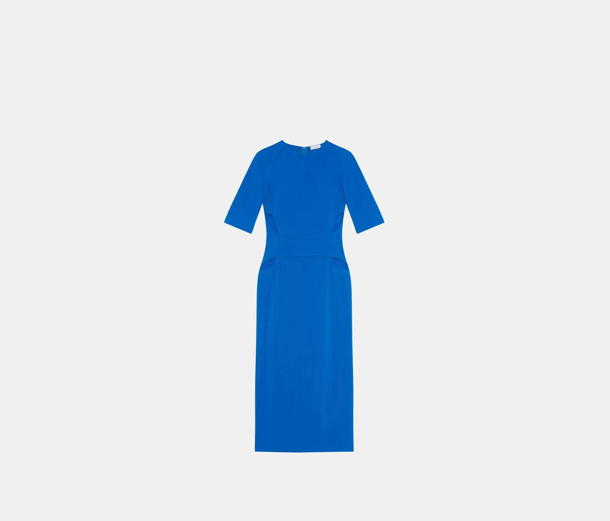 Robe Bleue avec Découpes sur les Hanches en Néoprène Léger - Nina Ricci