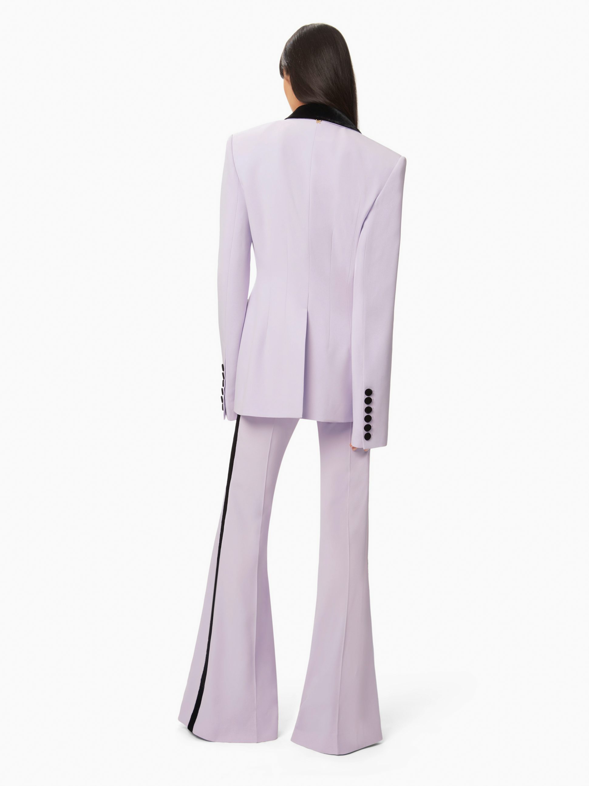 Tuxedo deyail blazer in light lilac - Nina Ricci